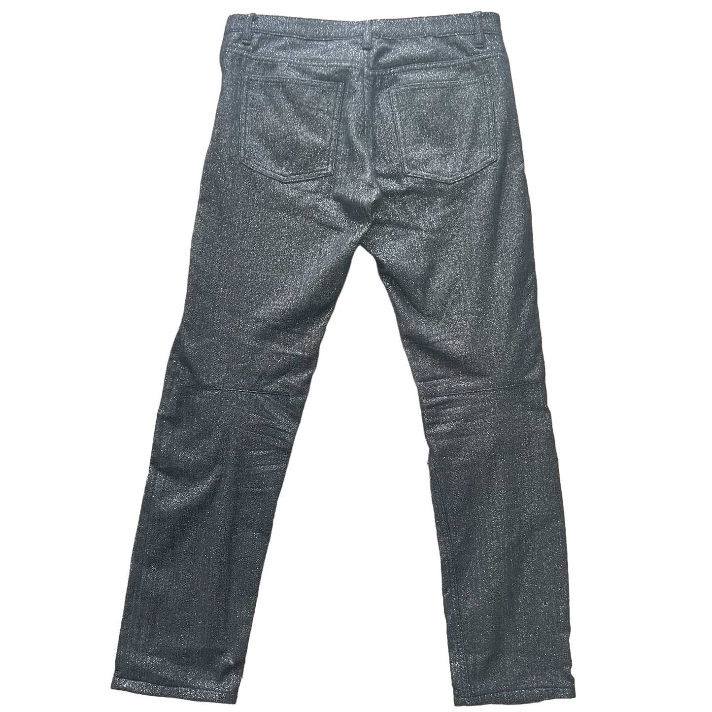 COMME DES GARCONS HOMME PLUS 2012AW GLITTER WOOL BLACK SILVER TROUSERS