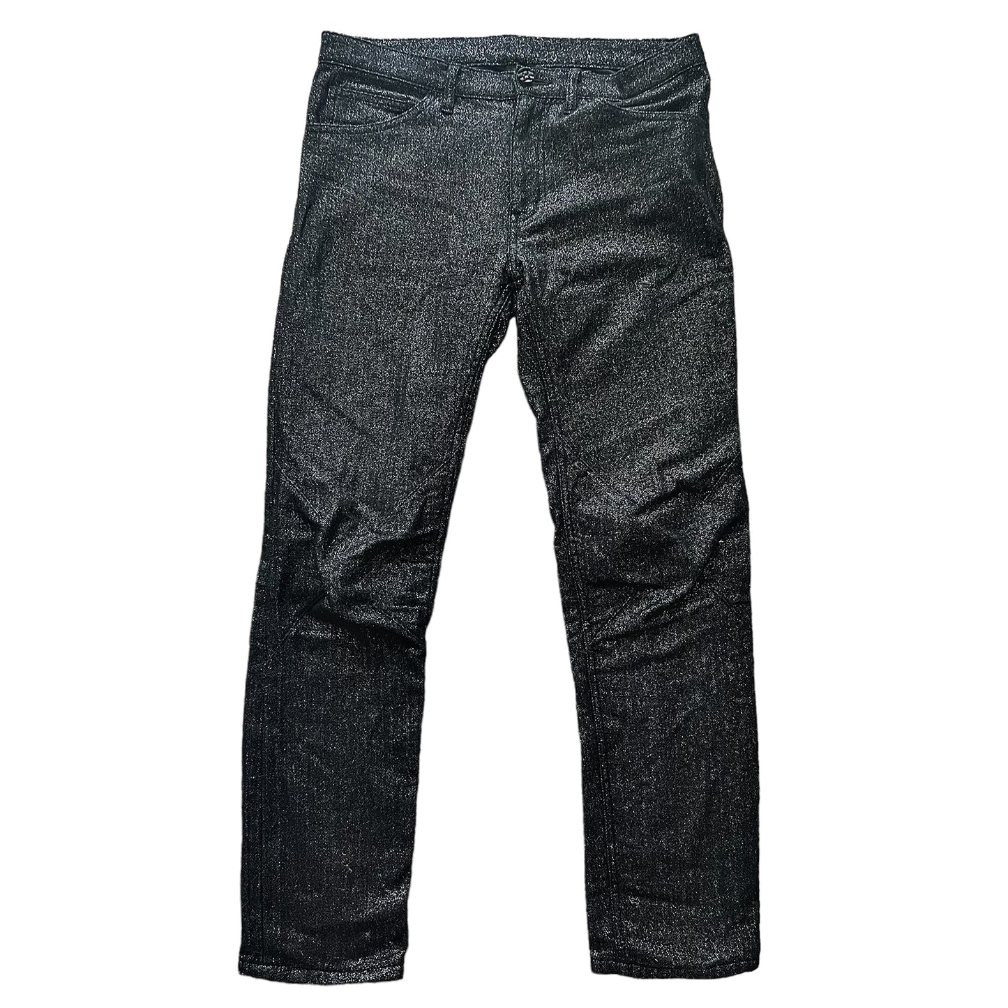COMME DES GARCONS HOMME PLUS 2012AW GLITTER WOOL BLACK SILVER TROUSERS