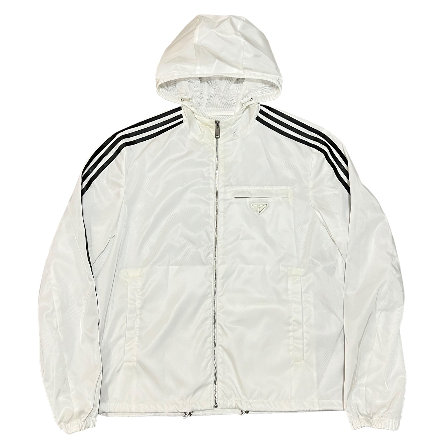 PRADA × ADIDAS 2022SS RE-NYLON TRACK HOODED JACKET WHITE