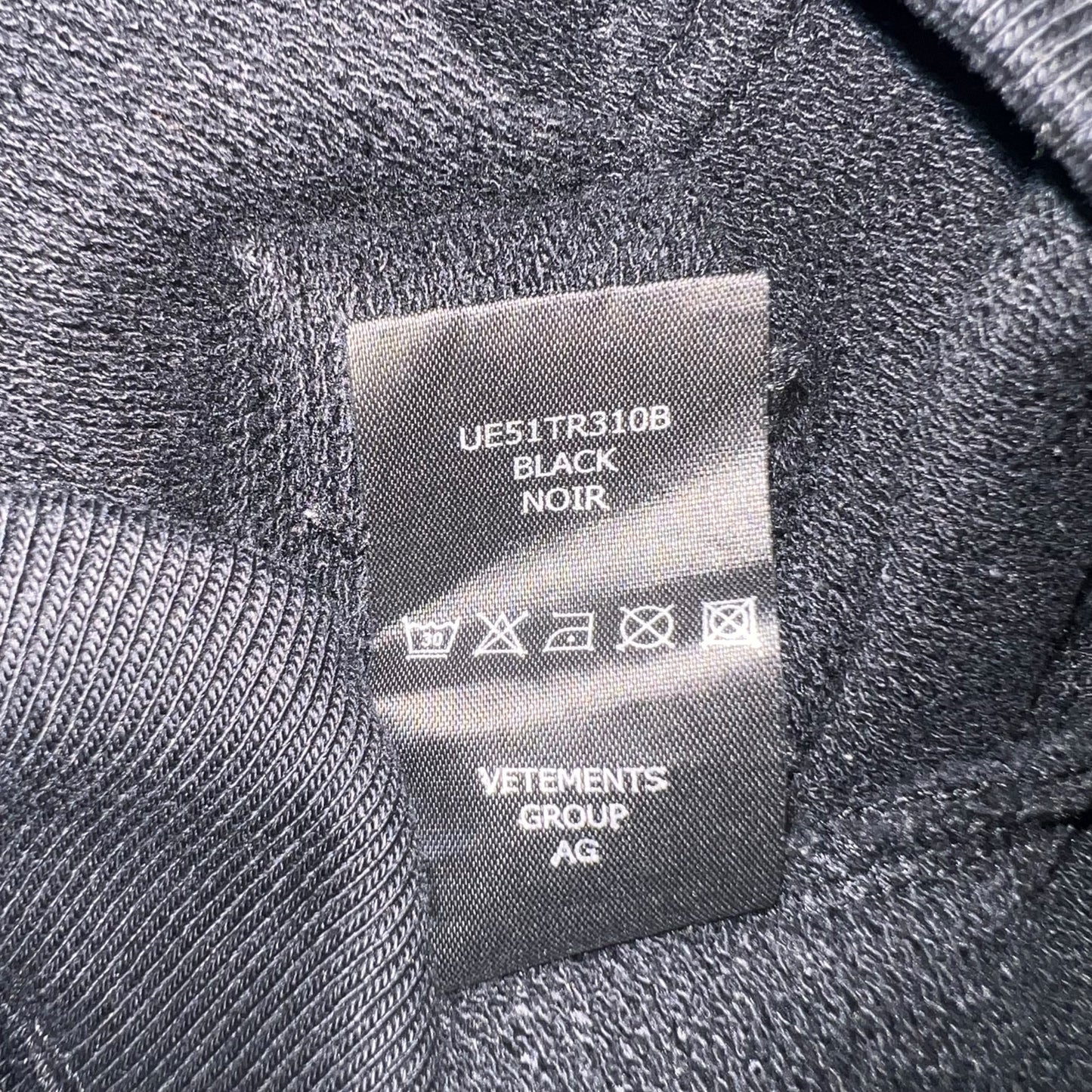 vetements 16SS Lettering Oversized Pullover Hoodie