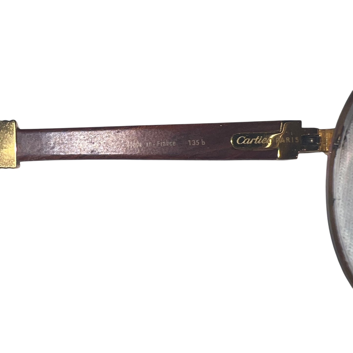 CARTIER VINTAGE WOOD GOLD GLASSES