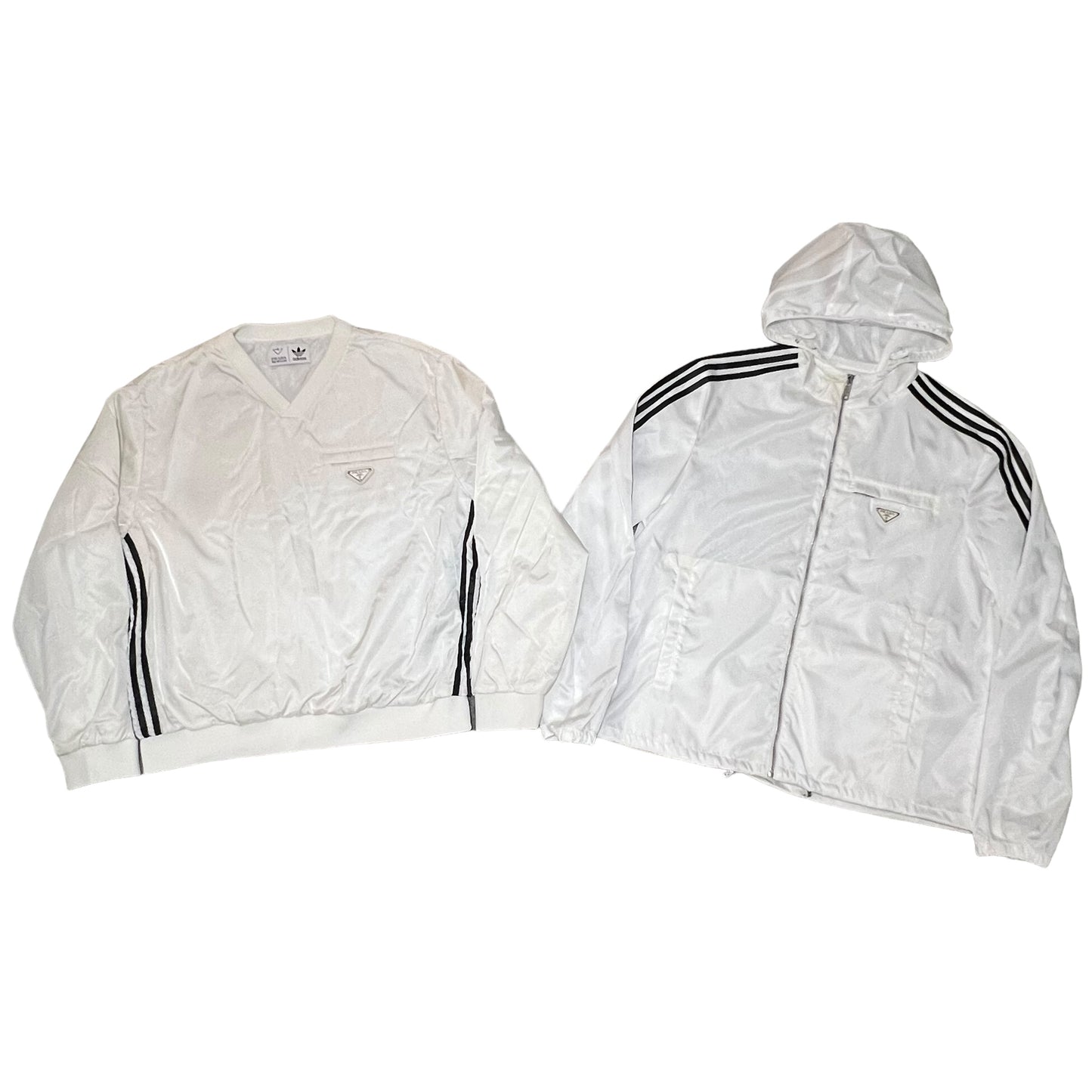 PRADA × ADIDAS 2022SS RE-NYLON TRACK HOODED JACKET WHITE