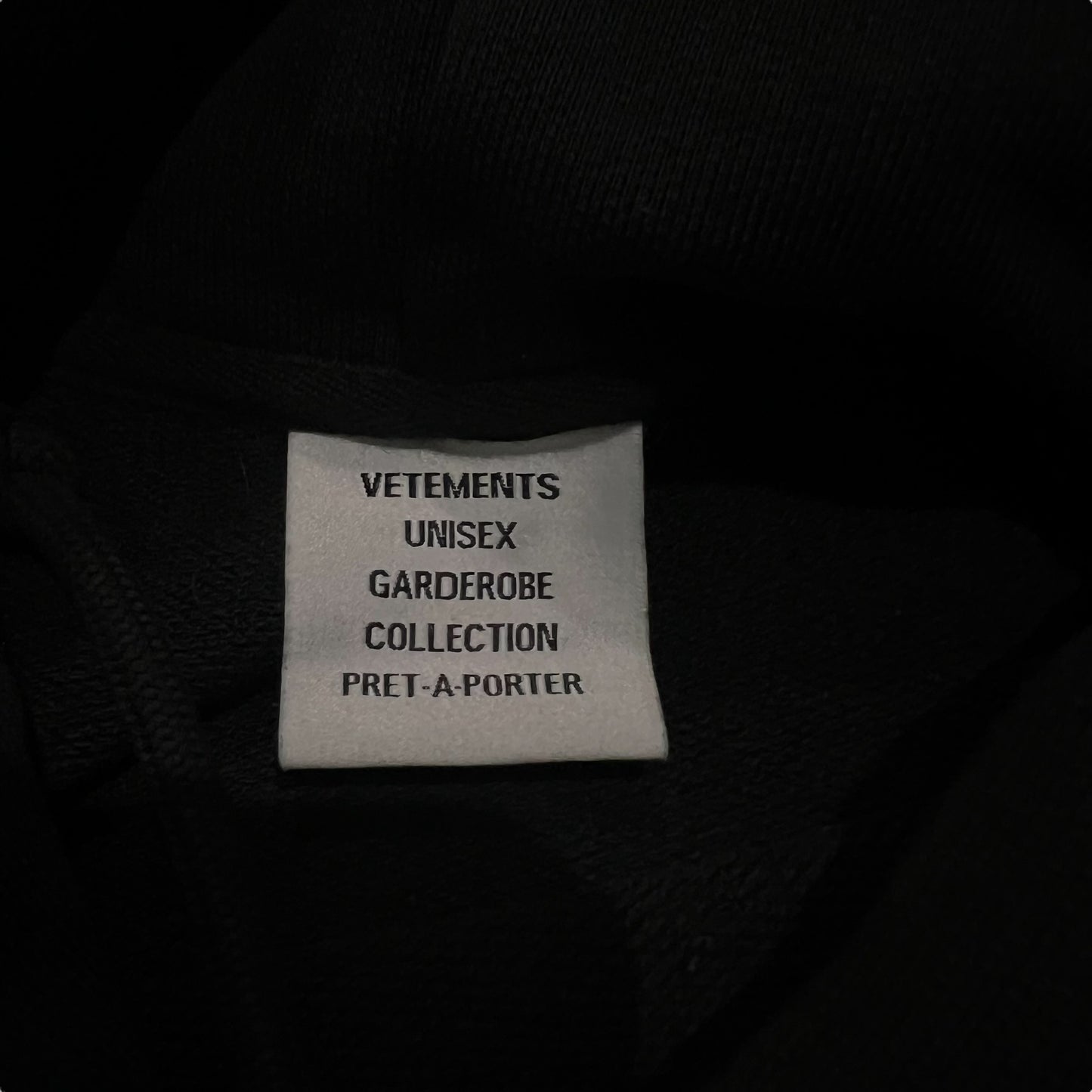 vetements 16SS Lettering Oversized Pullover Hoodie