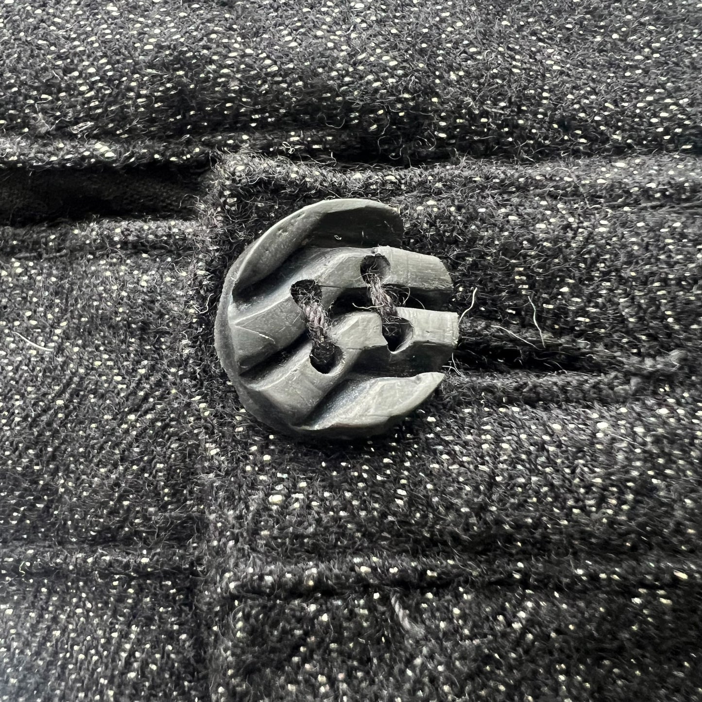 COMME DES GARCONS HOMME PLUS 2012AW GLITTER WOOL BLACK SILVER TROUSERS