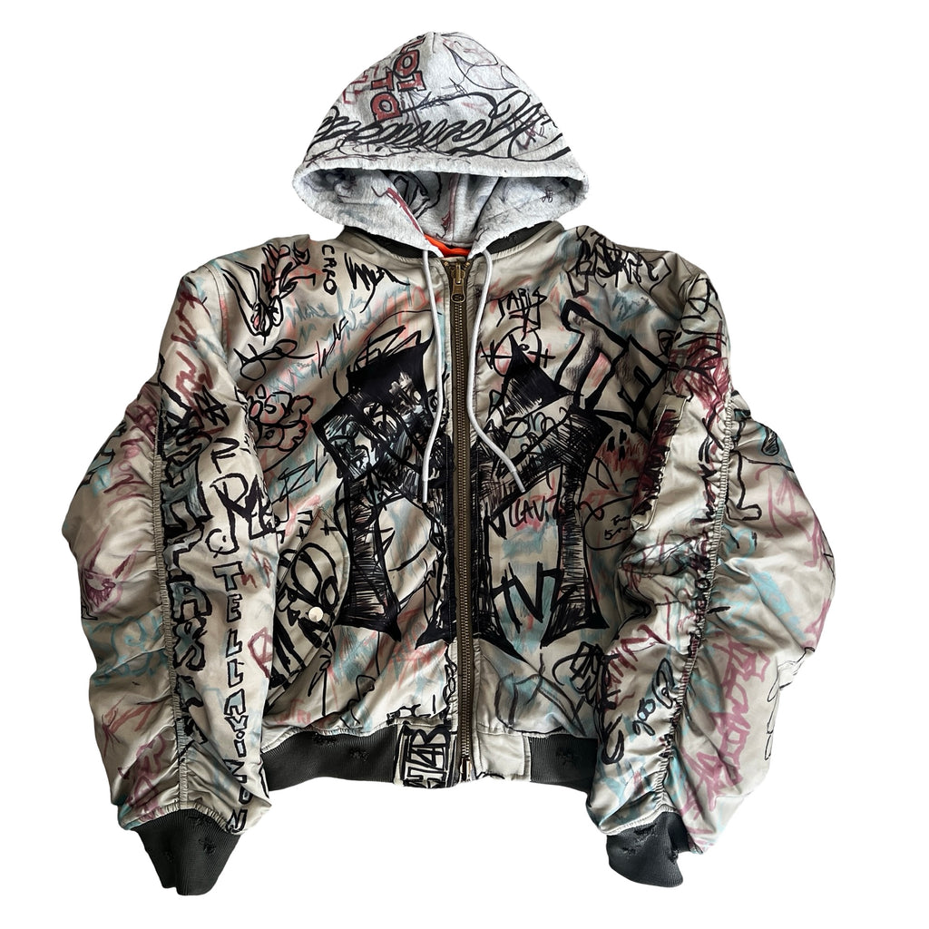 MOWALOLA Graffiti Reversible Bomber Jacket M – SEVENSTARCLOTHING