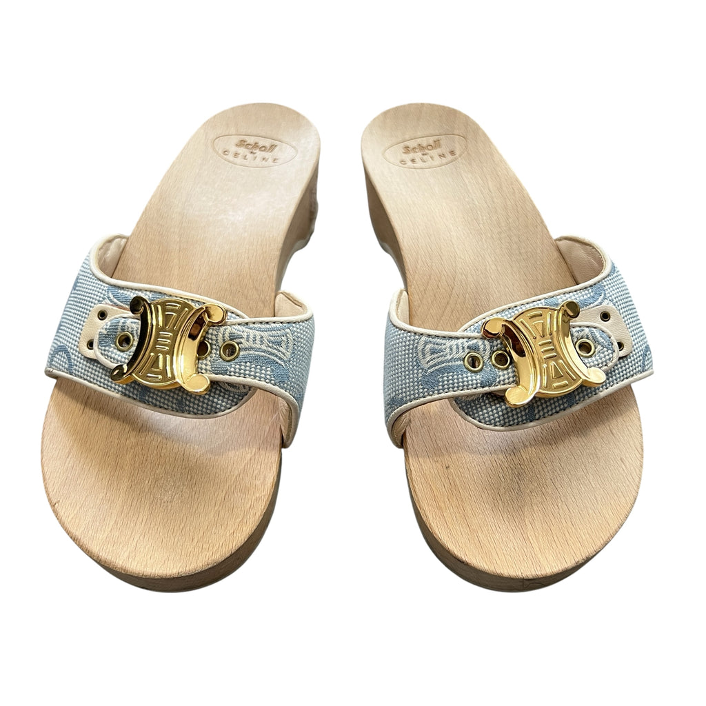 CELINE × Scholl Triomphe Charm Wood Sandal – SEVENSTARCLOTHING