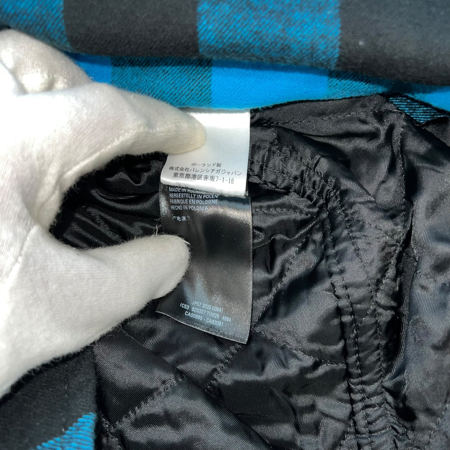 BALENCIAGA 2021AW check padded shirts jacket