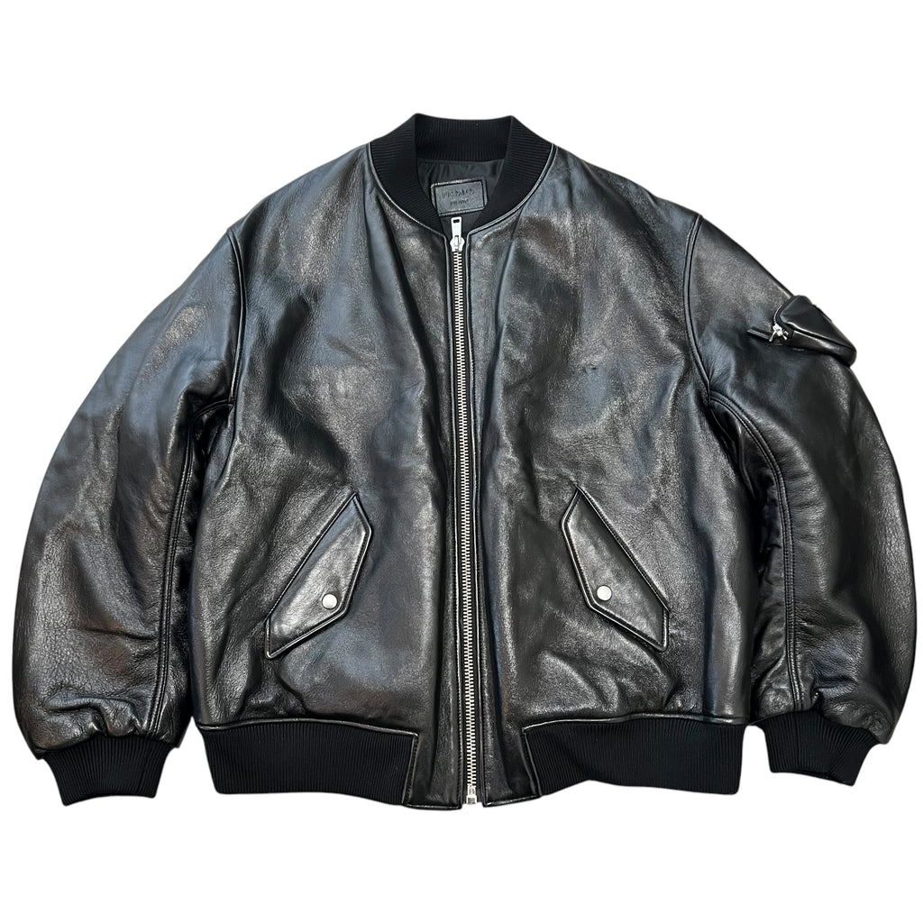 PRADA Raf Simons 21AW Lambskin Triangle Nappa Leather