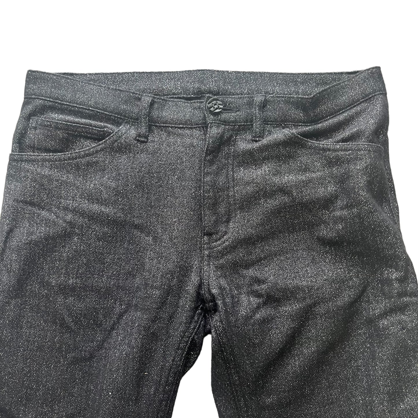 COMME DES GARCONS HOMME PLUS 2012AW GLITTER WOOL BLACK SILVER TROUSERS