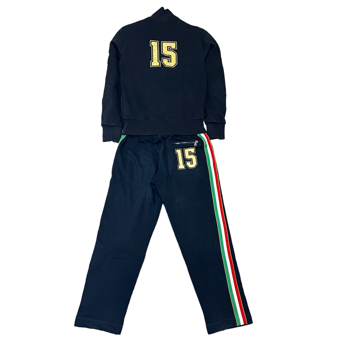 DOLCE&GABBANA FOOTBALL MOTIF ''CALCIO'' BACK NUMBER 15 WAPPEN ITAIY COLOR 3 LINE SETUP JERSEY
