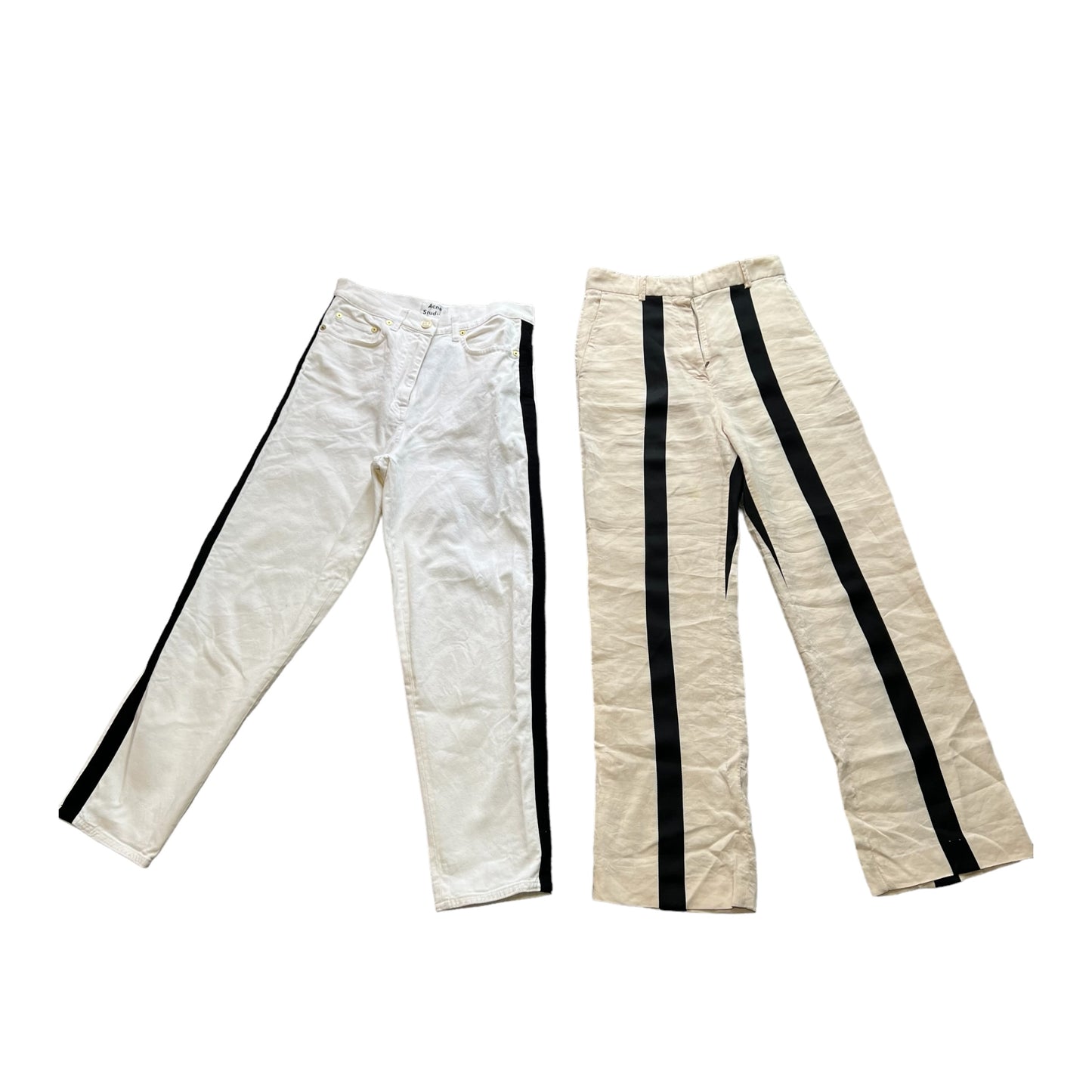 ACNE STUDIOS Black Stripe Trousers
