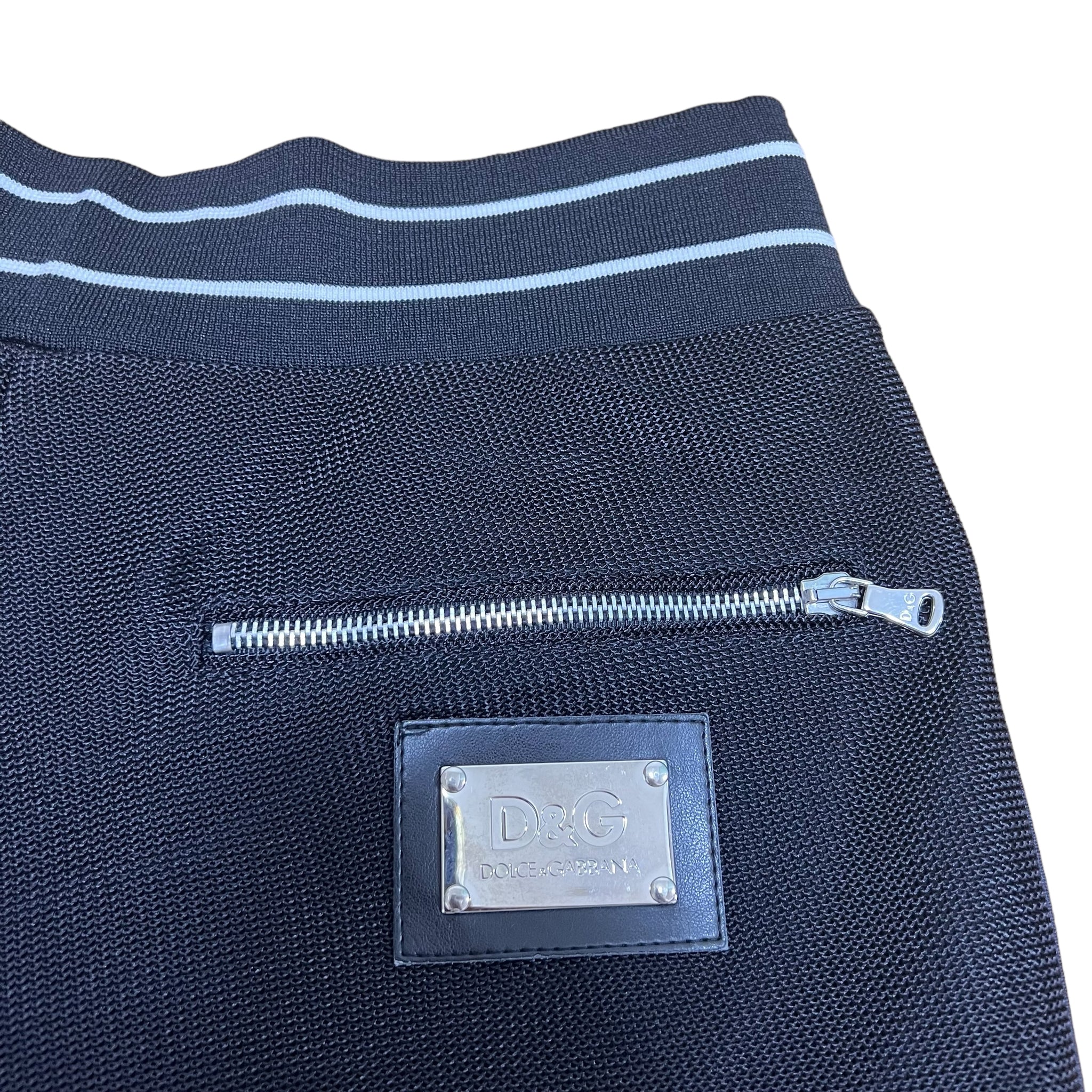 DOLCE&GABBANA 2001SS MULTI ZIP MESH TRACK PANTS