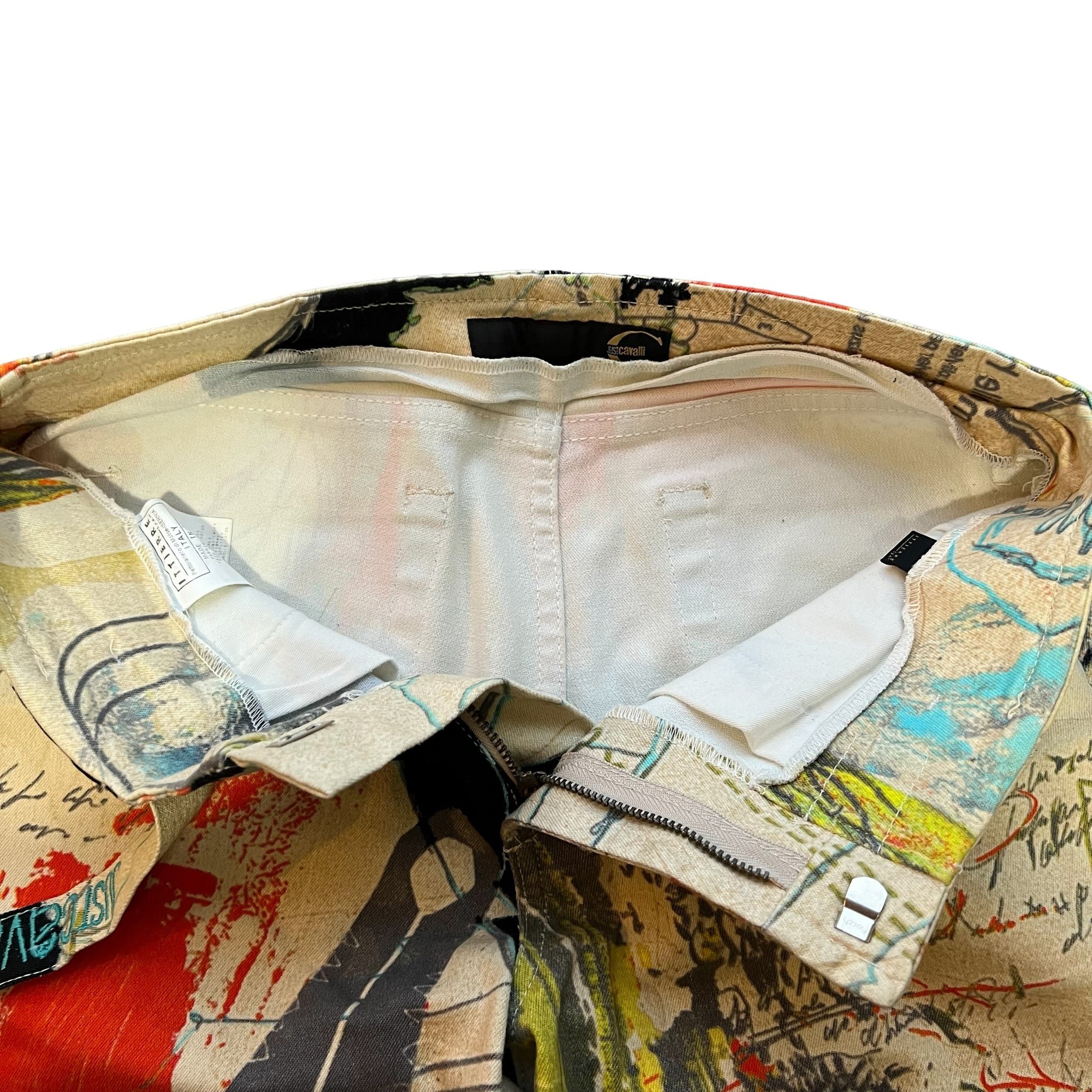 JUST CAVALLI Vintage Boots Cut Painting Pants
