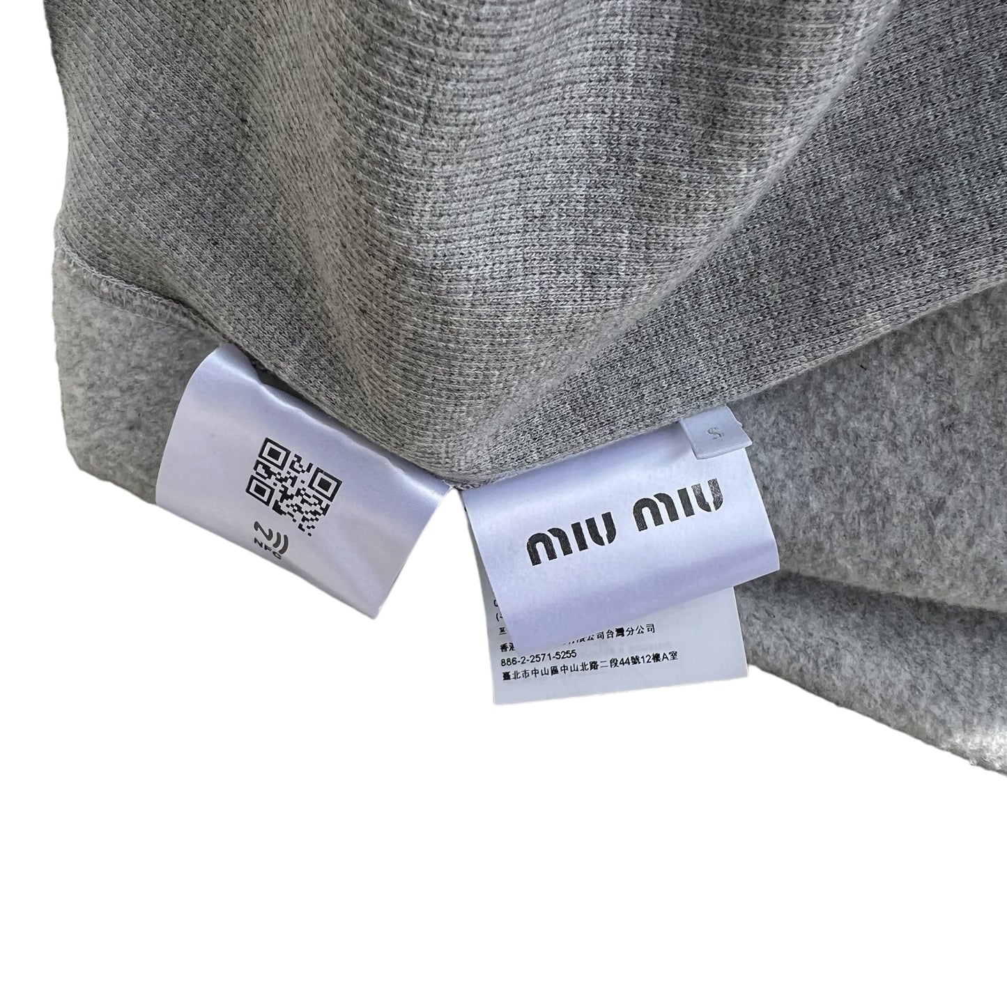 Miu Miu Logo-Embroidered Sailor-Collar Sweatshirt