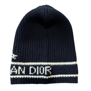 Christian Dior Star Logo Knit Beanie