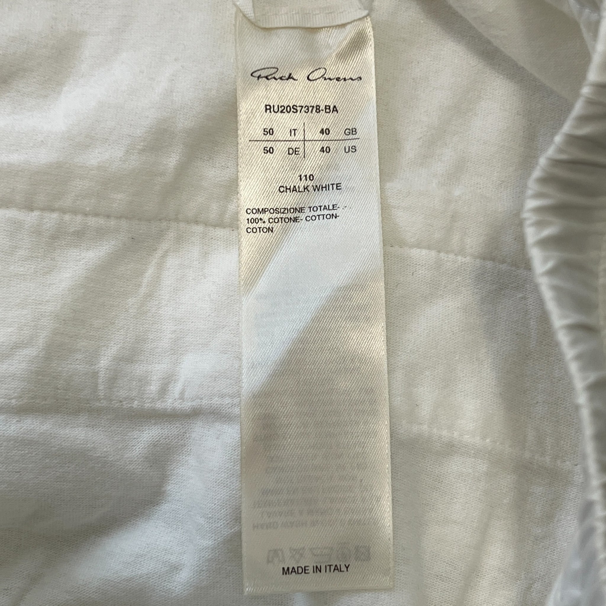 RICK OWENS 2020SS TECOUATL Side Zip Sweat Pants