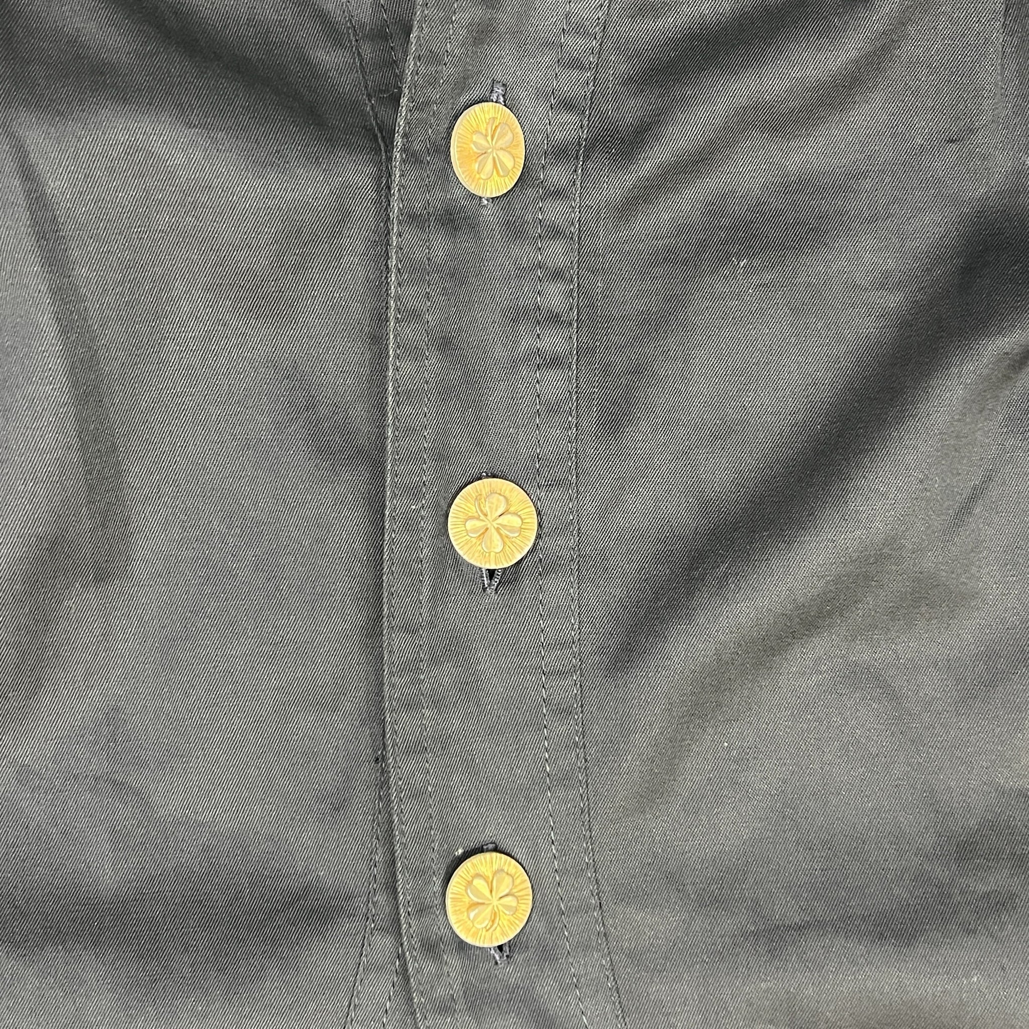 CHANEL 1987 Poster Style Black Gold-Button Clover Dress