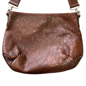 Vivienne Westwood Arthur Embossed Orb Leather Shoulder Bag