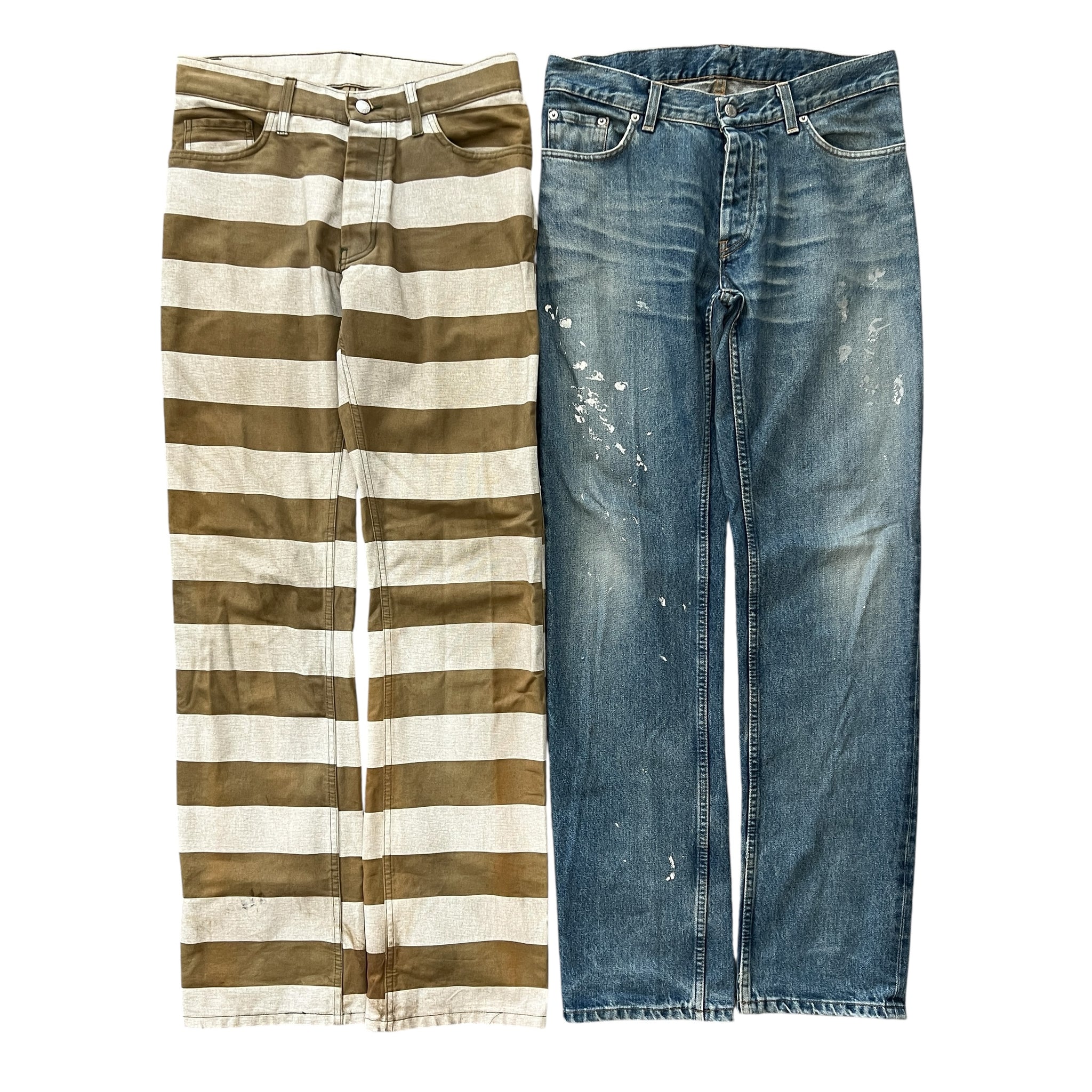 Helmut Lang 2000s Paint-Splattered Painter Jeans