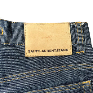 SAINT LAURENT JEANS BUTTON FLY STRAIGHT DENIM PANTS 90s HEDI SLIMANE