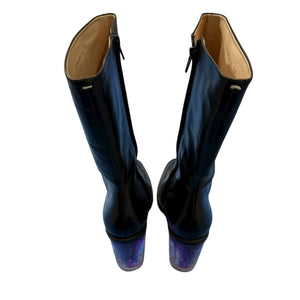 Maison Margiela Clear Heel Leather Boots Black