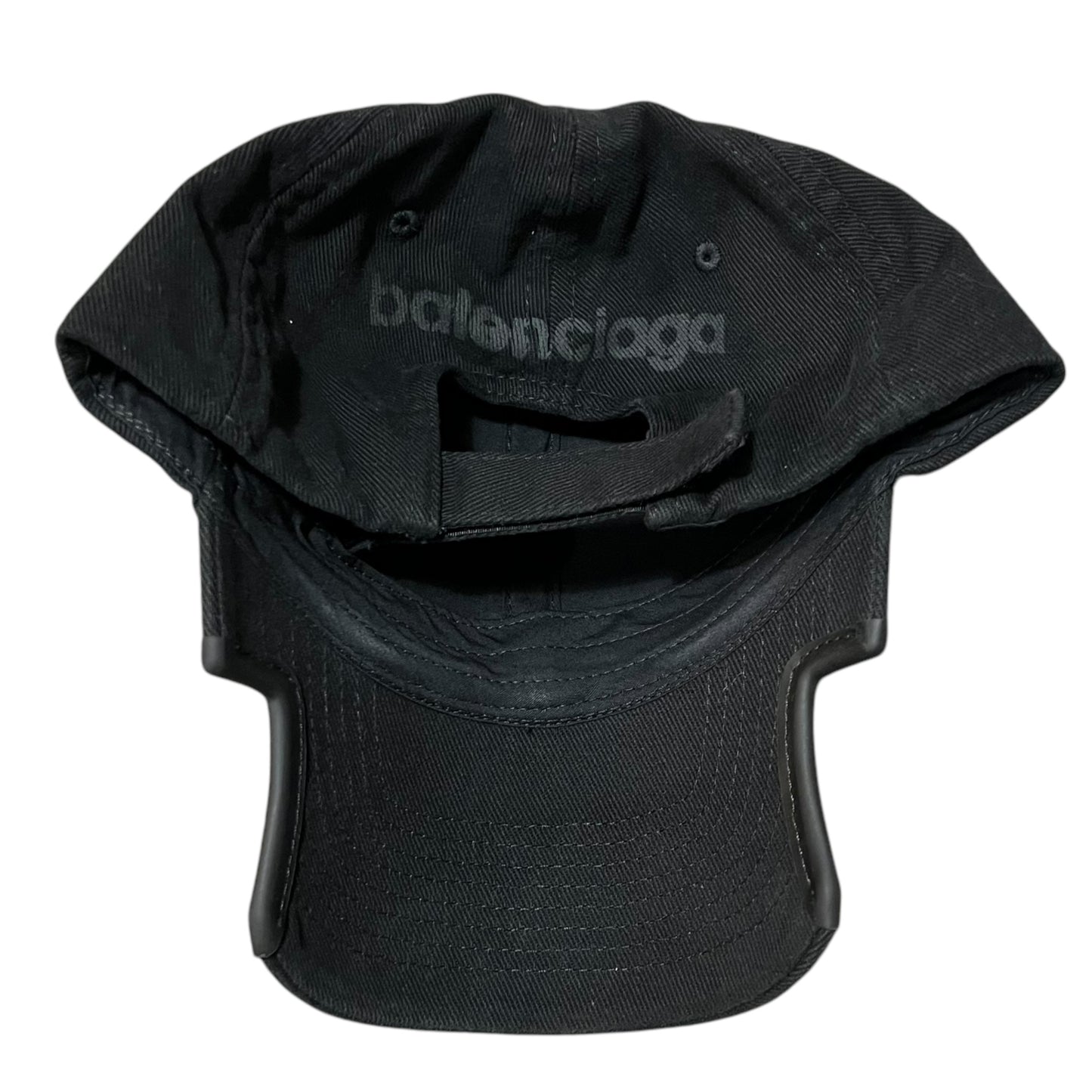 BALENCIAGA 2023AW 3B Stencil Black Cotton Baseball Cap