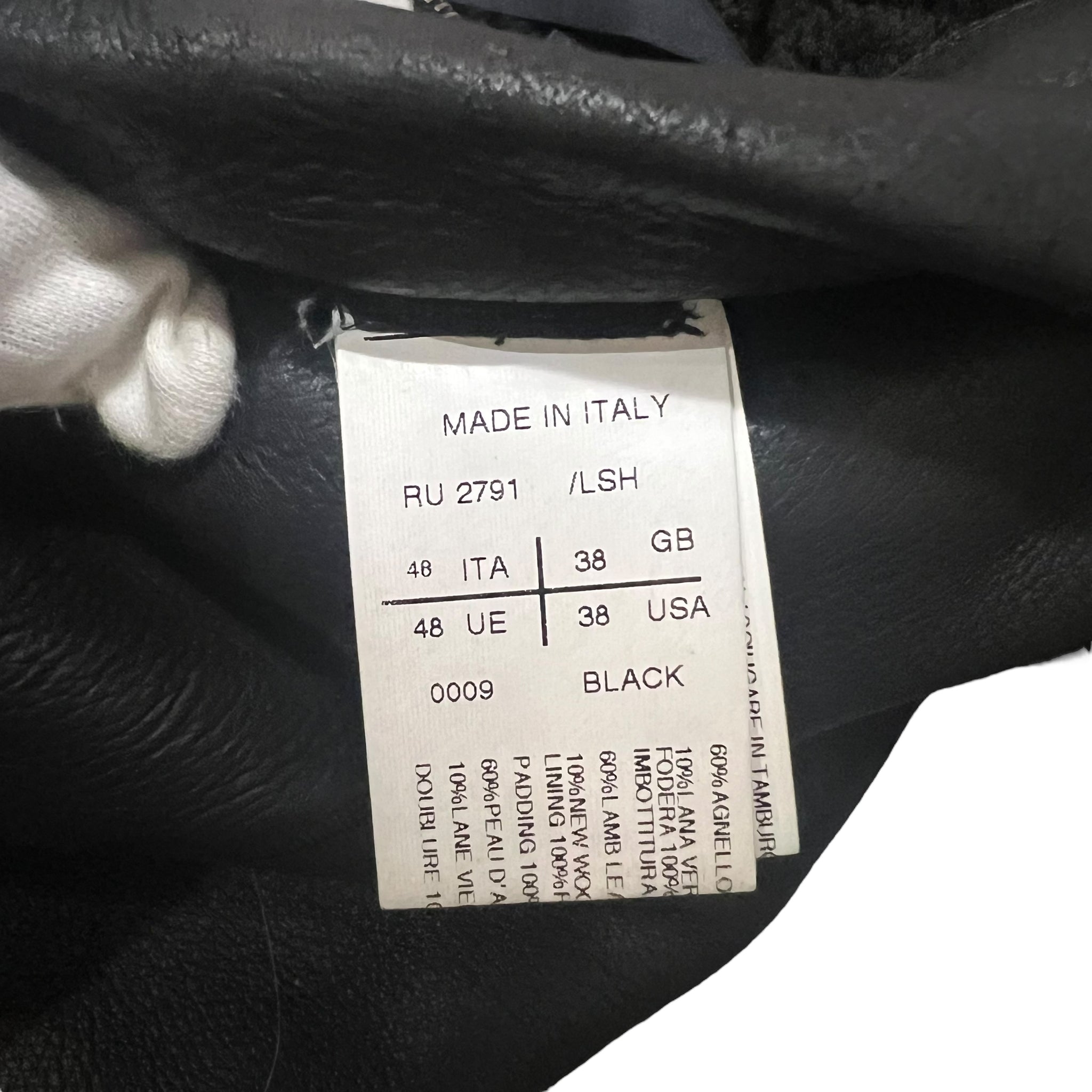 RICK OWENS 2011AW HYBRID LEATHER NYLON SHEARLING JACKET