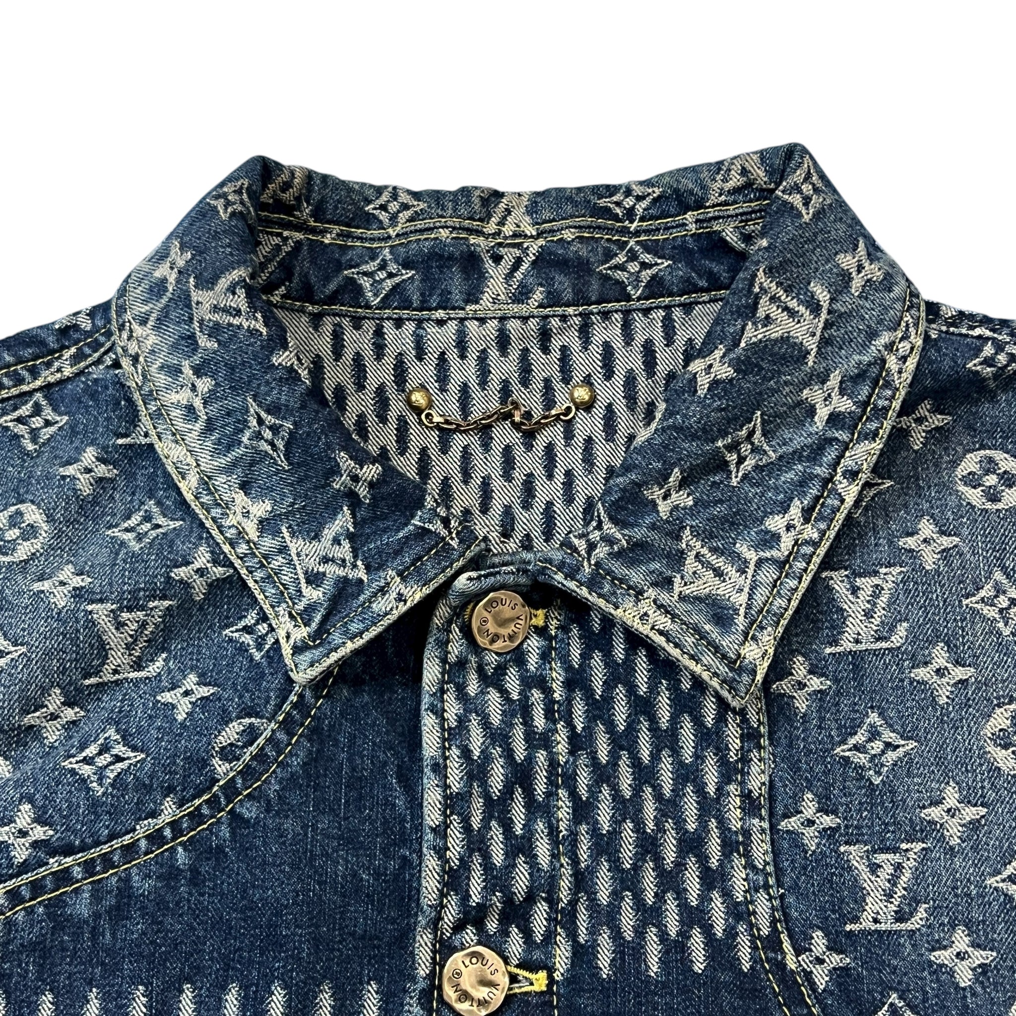 LOUIS VUITTON 2020AW × NIGO Giant Damier Waves Monogram Denim Jacket