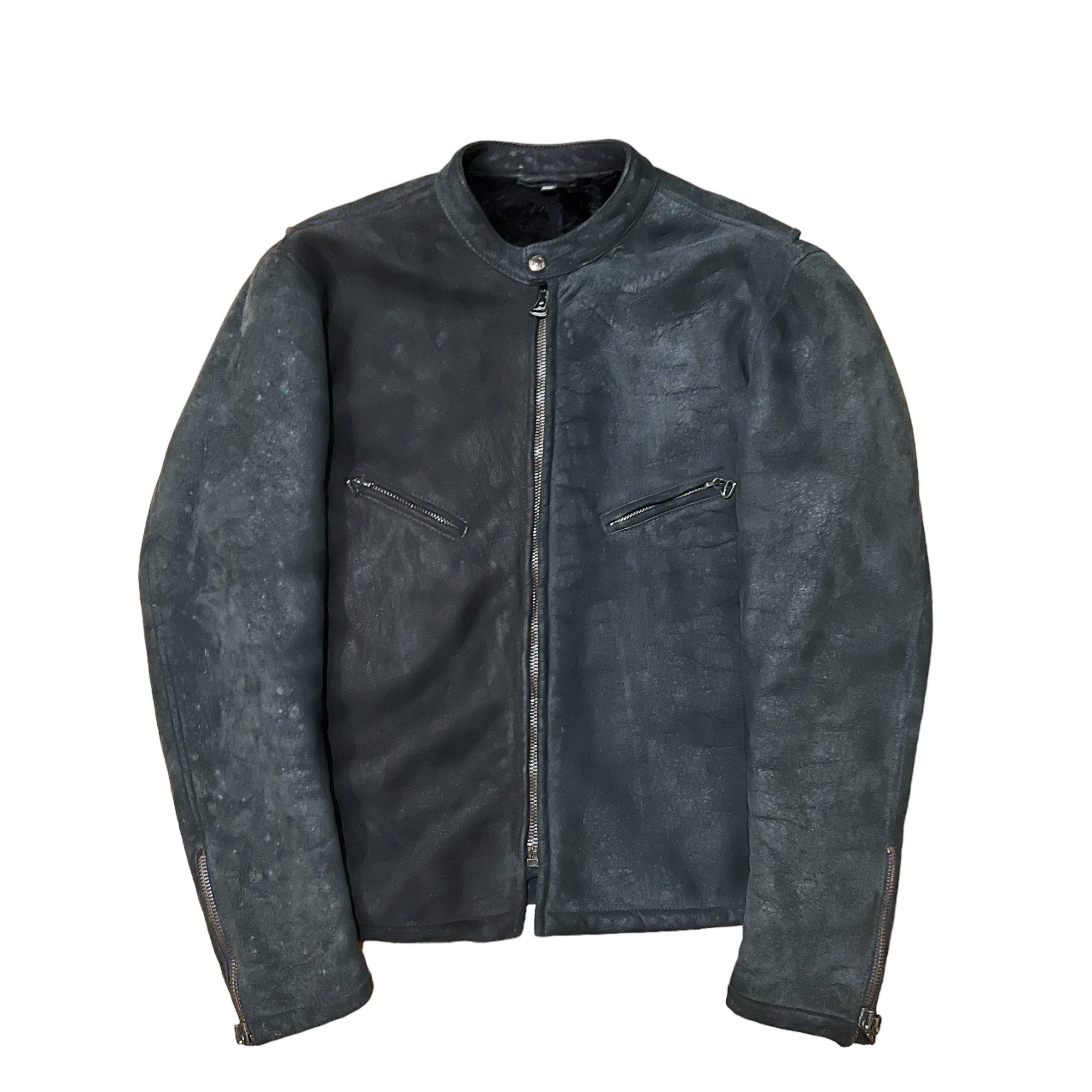 モモコ。HELMUT LANG A-2ジャケット HELMUT LANG 2000AW BLACK BORE MOUTON SHEARLING JACKET