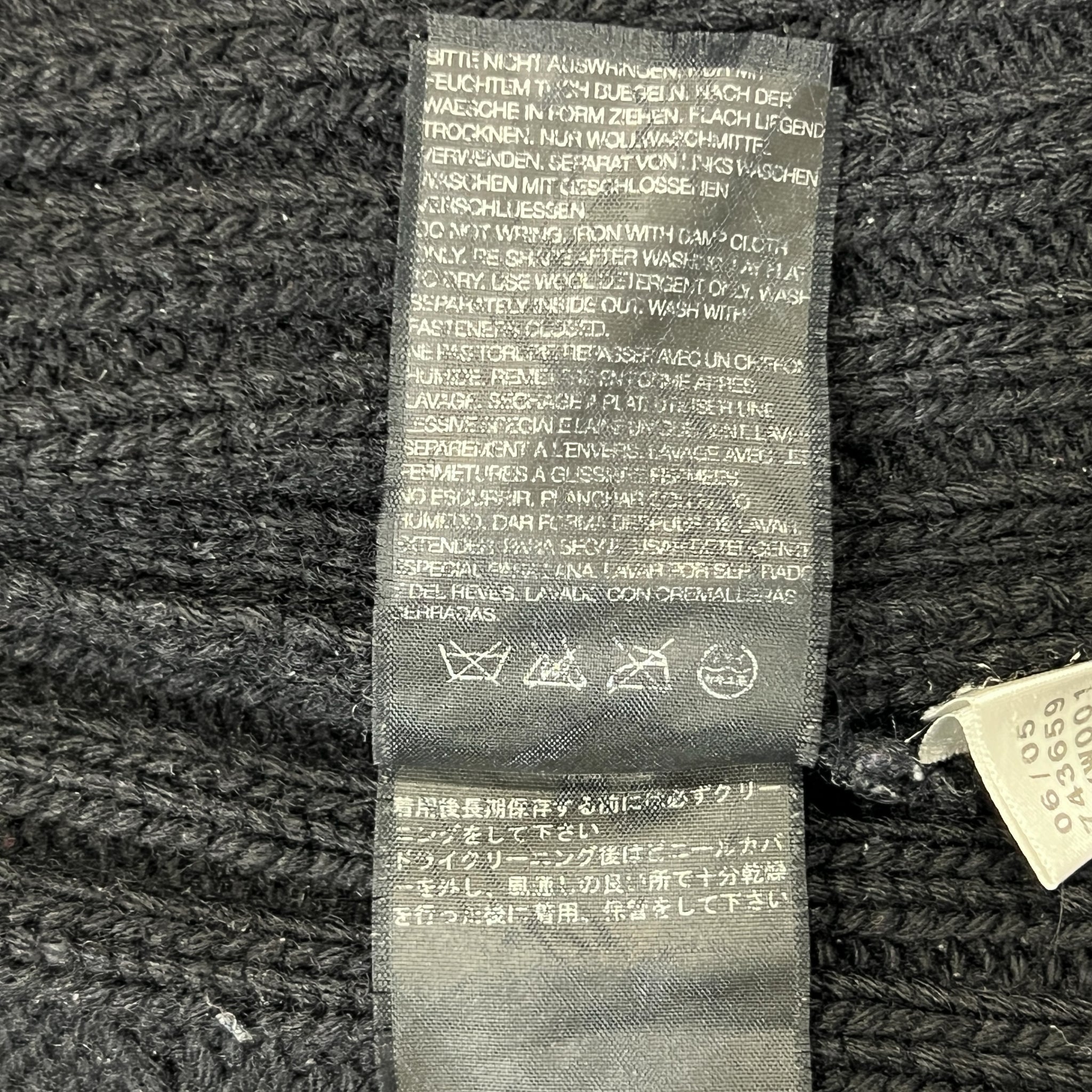 Y-3 YOHJI YAMAMOTO × ADIDAS 2005AW Back Logo Merino Wool Knit Zip-Up Parka