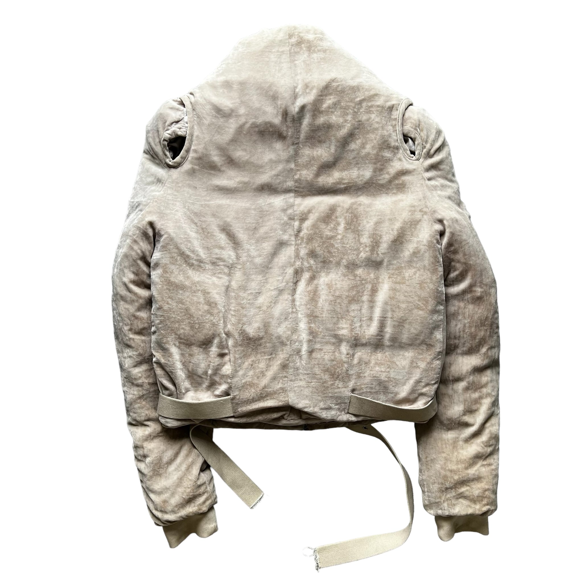 RICK OWENS 2005AW "MOOG" VELVET BELT BOMBER JACKET