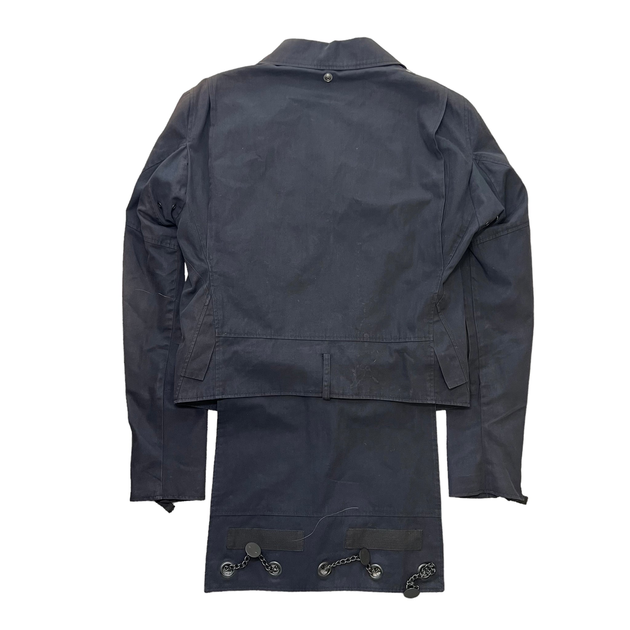 HELMUT LANG 2004SS COTTON BONDAGE OVERDYED JACKET WITH FLAP
