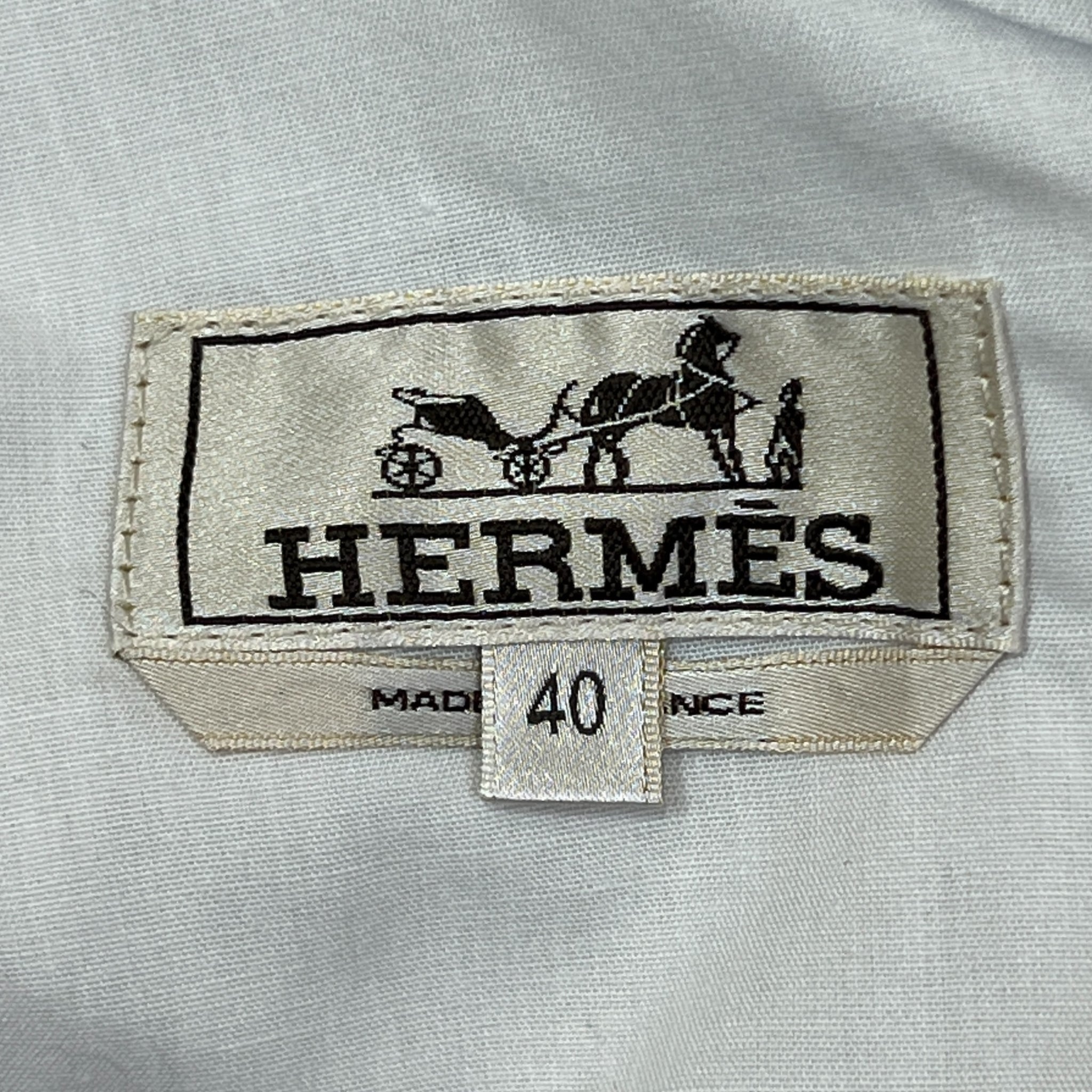 HERMES Trompe-l'oeil Back Pocket Cotton Pants