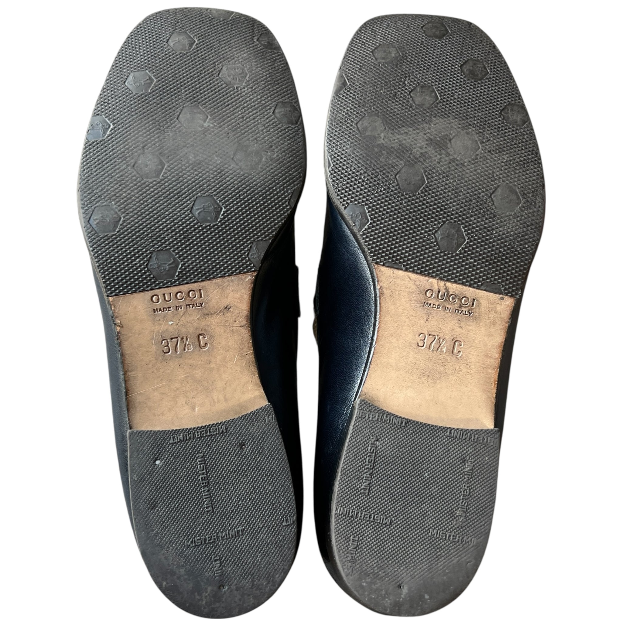 GUCCI Leather Bicolor Horsebit Loafer