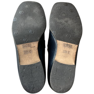 GUCCI Leather Bicolor Horsebit Loafer