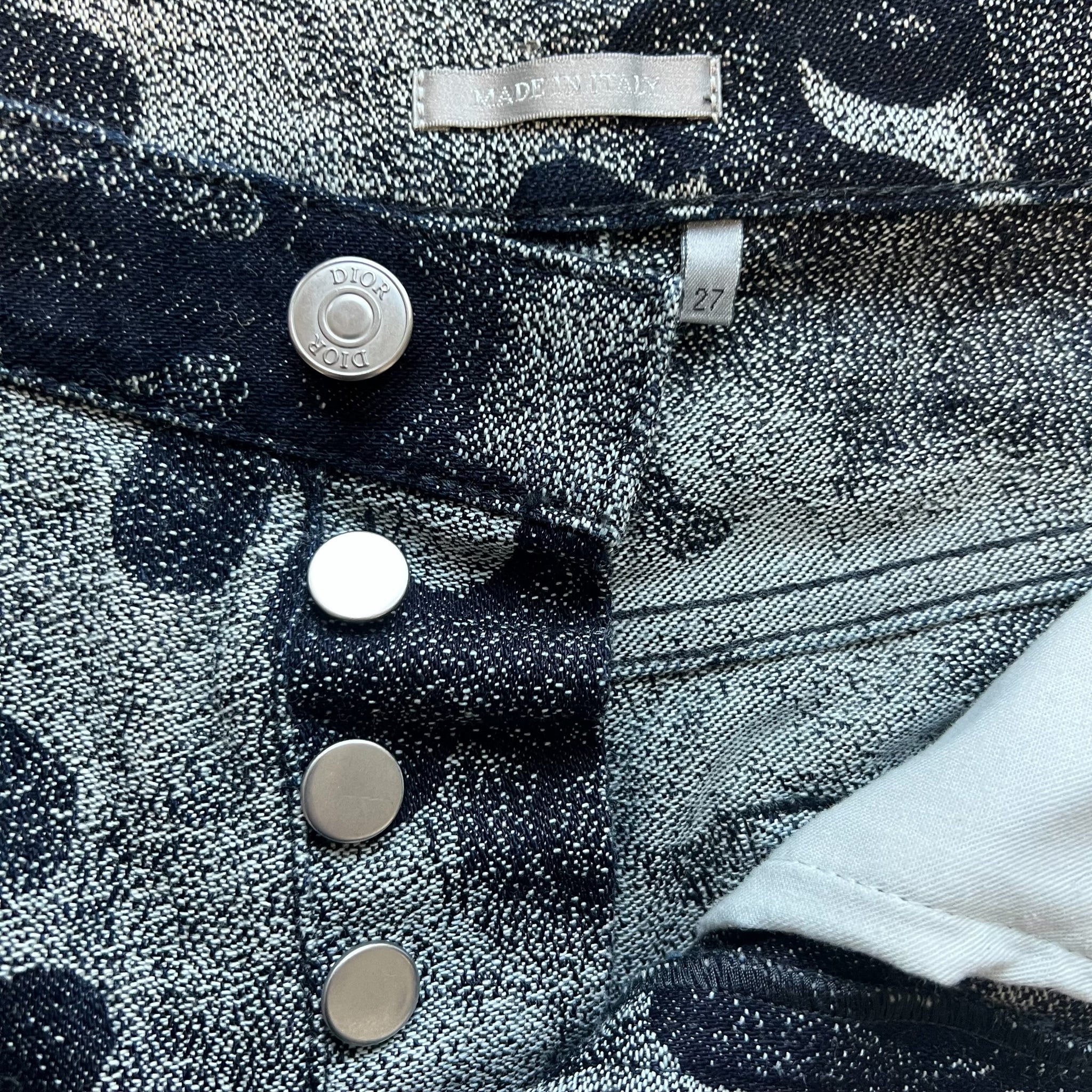 Dior Homme × Peter Doig 2021AW Deep Blue Camouflage Jeans