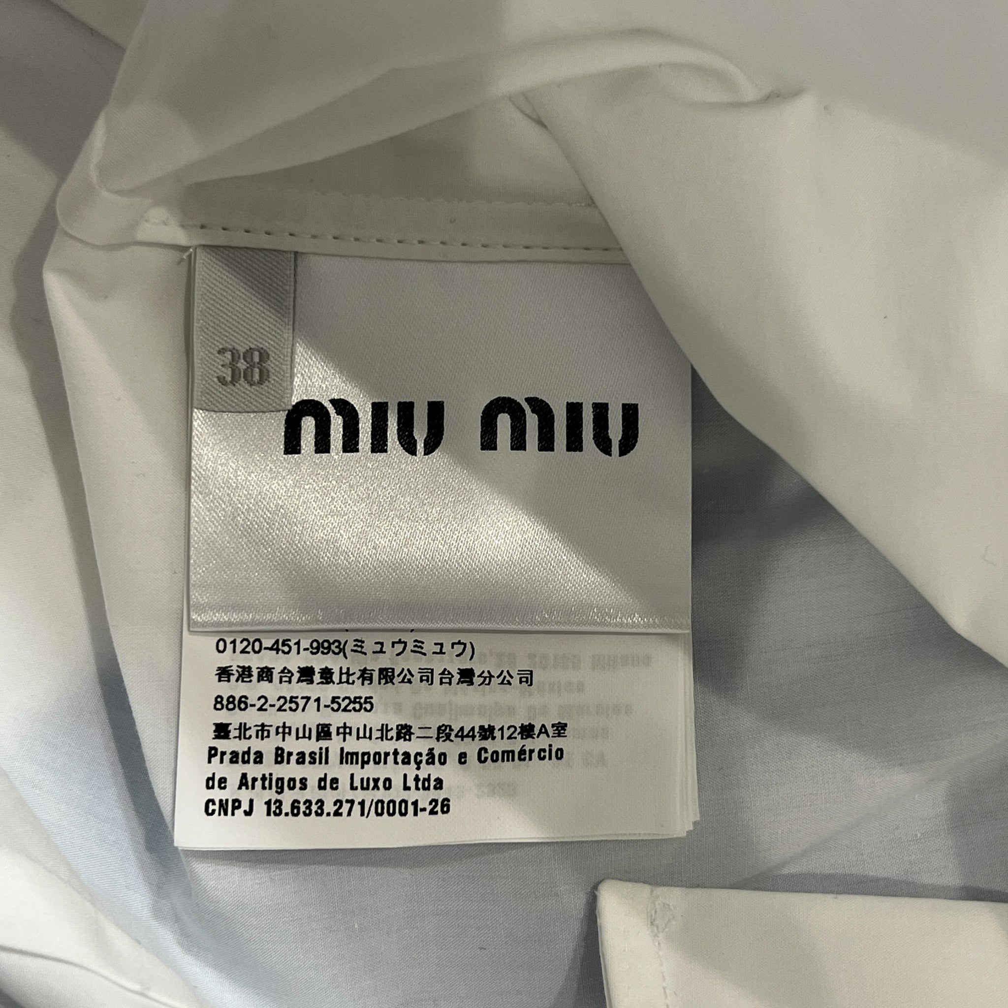 MIU MIU 2019SS Cotton Button-Up Frill Sleeve L/S Shirts