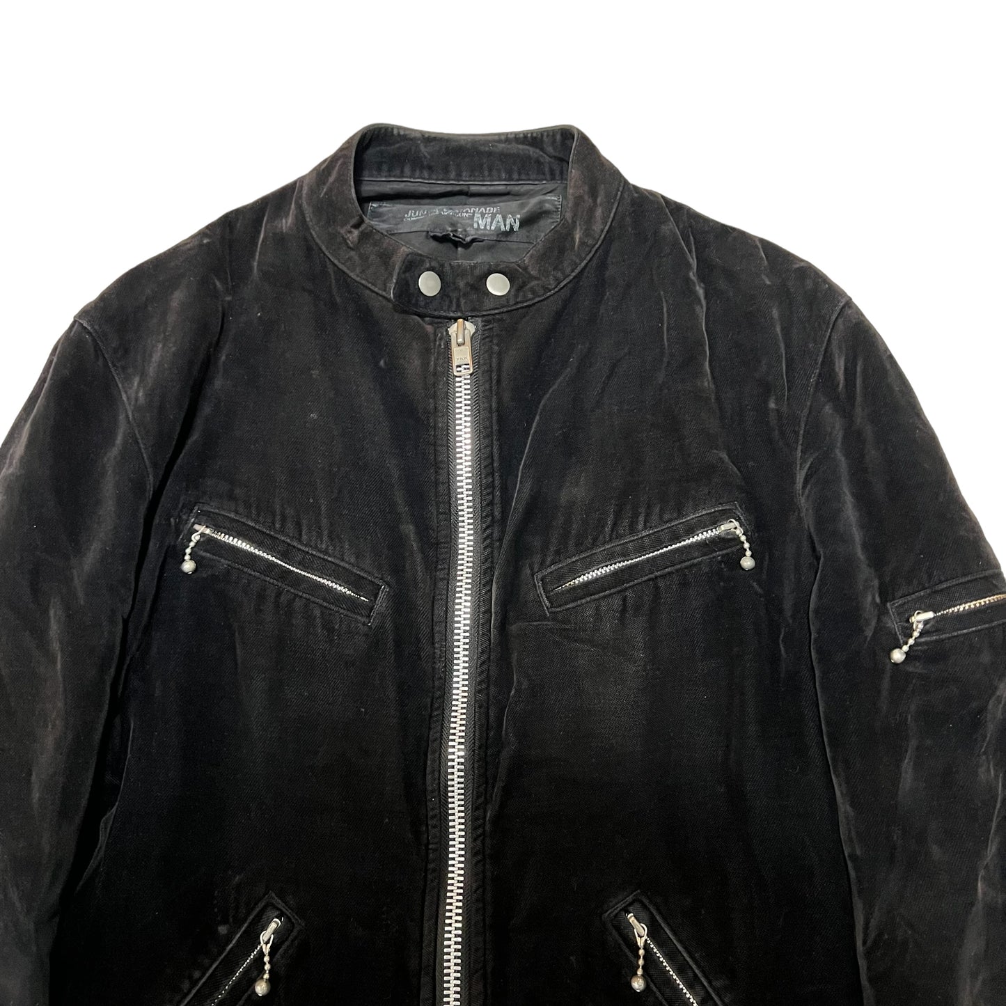 JUNYA WATANABE MAN 07AW MULTI ZIP VELVET BOMBER JACKET