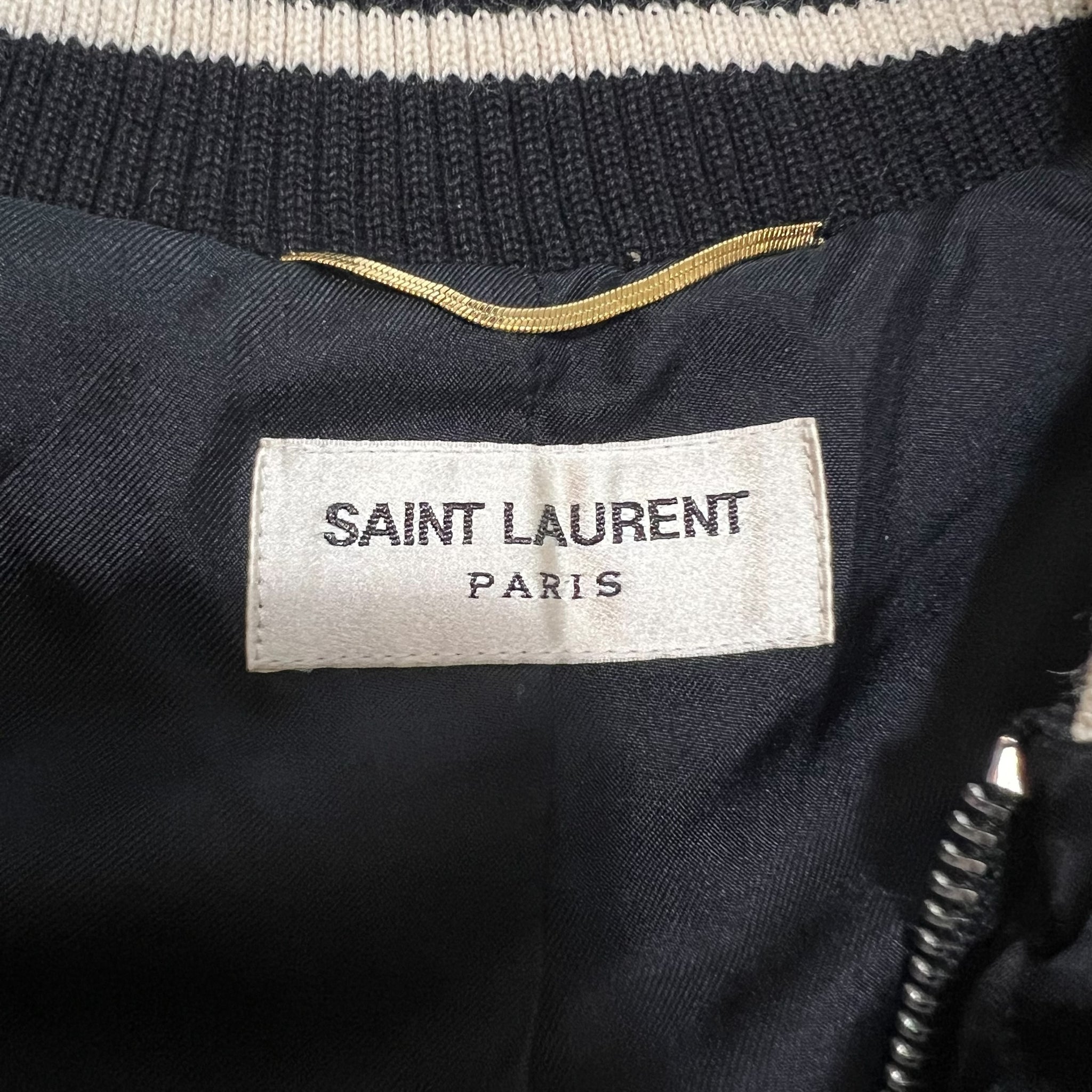SAINT LAURENT 2014SS × HEDI SLIMANE "BLOOD LUSTER" SEAQUIN SOUVENIR JACKET