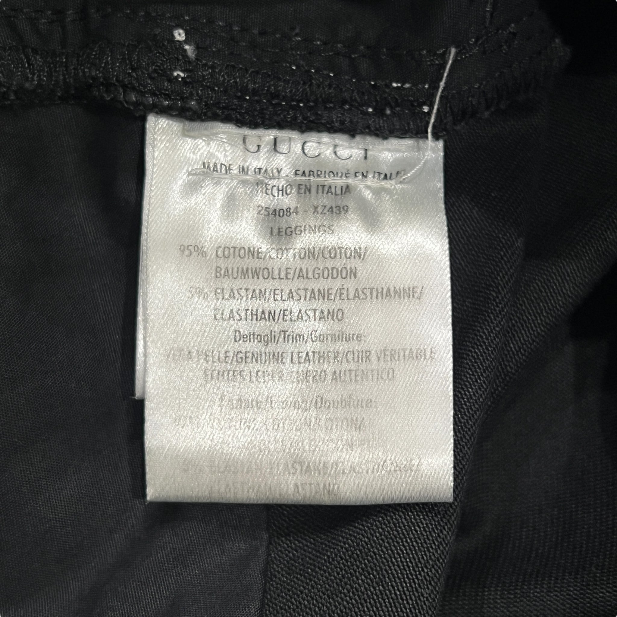 GUCCI Leather Yoke Slim Fit Trousers