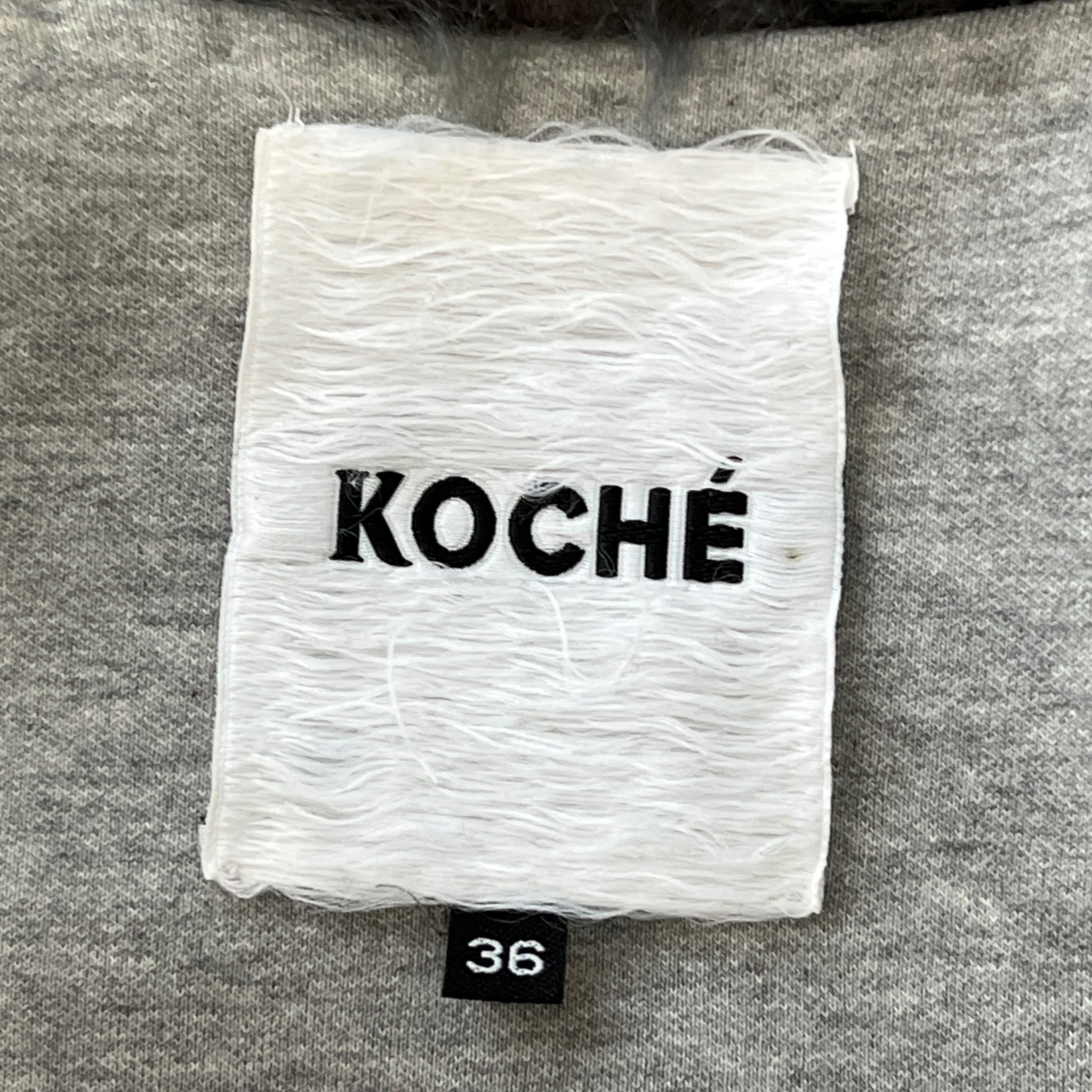 KOCHE 2016-17 Autumn Winter Embellished Faux Fur Coat with Lace & Beads