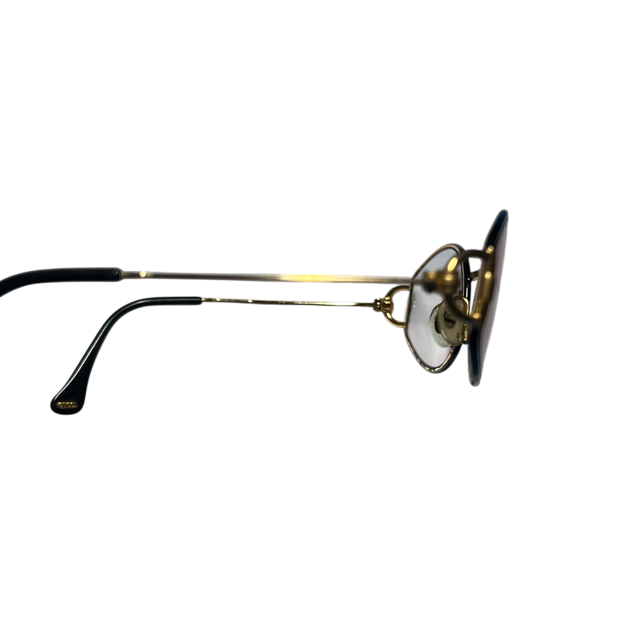 GUCCI Vintage Gold Temple Glasses