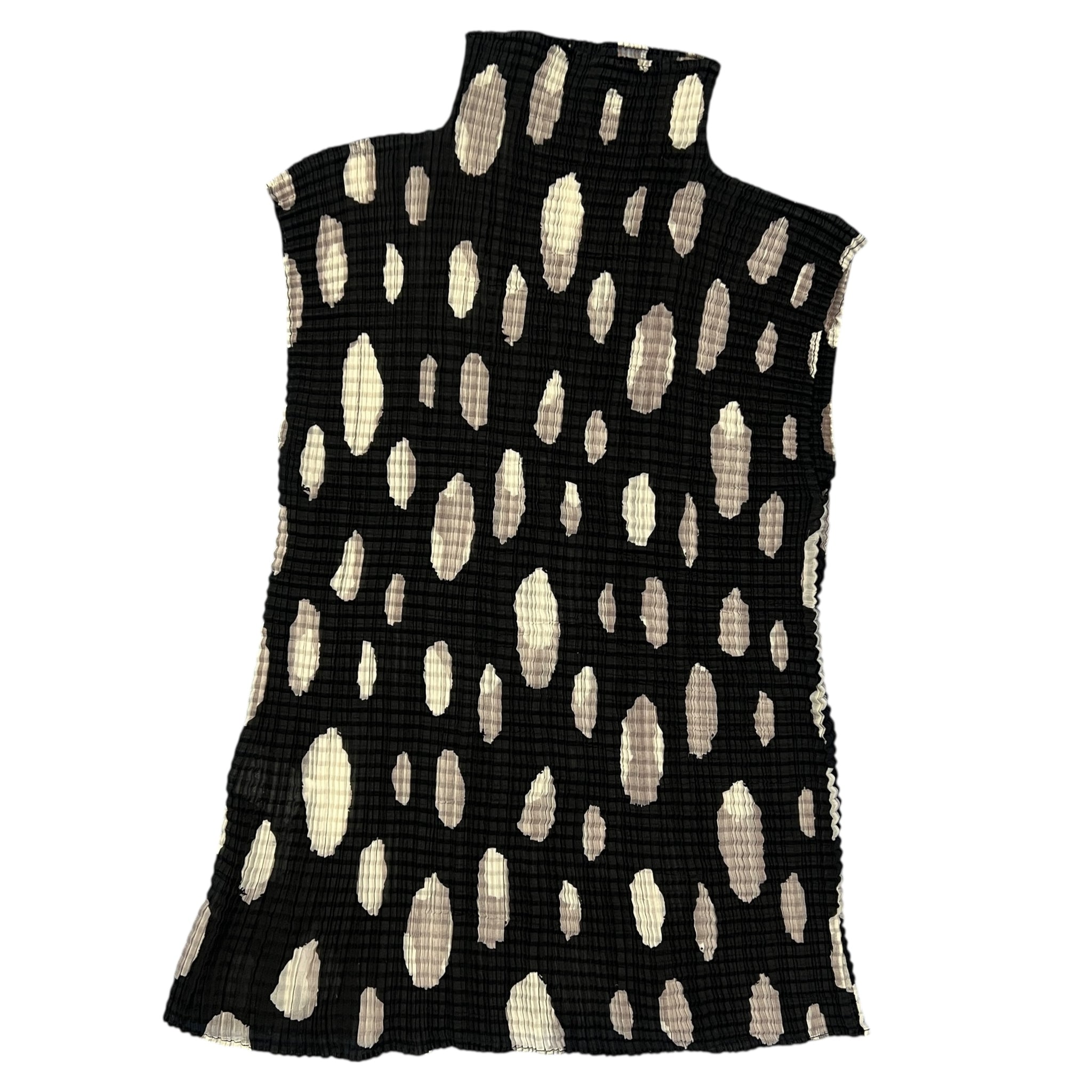 ISSEY MIYAKE PLEATS PLEASE Dot Mock Neck Sleeveless Shirts