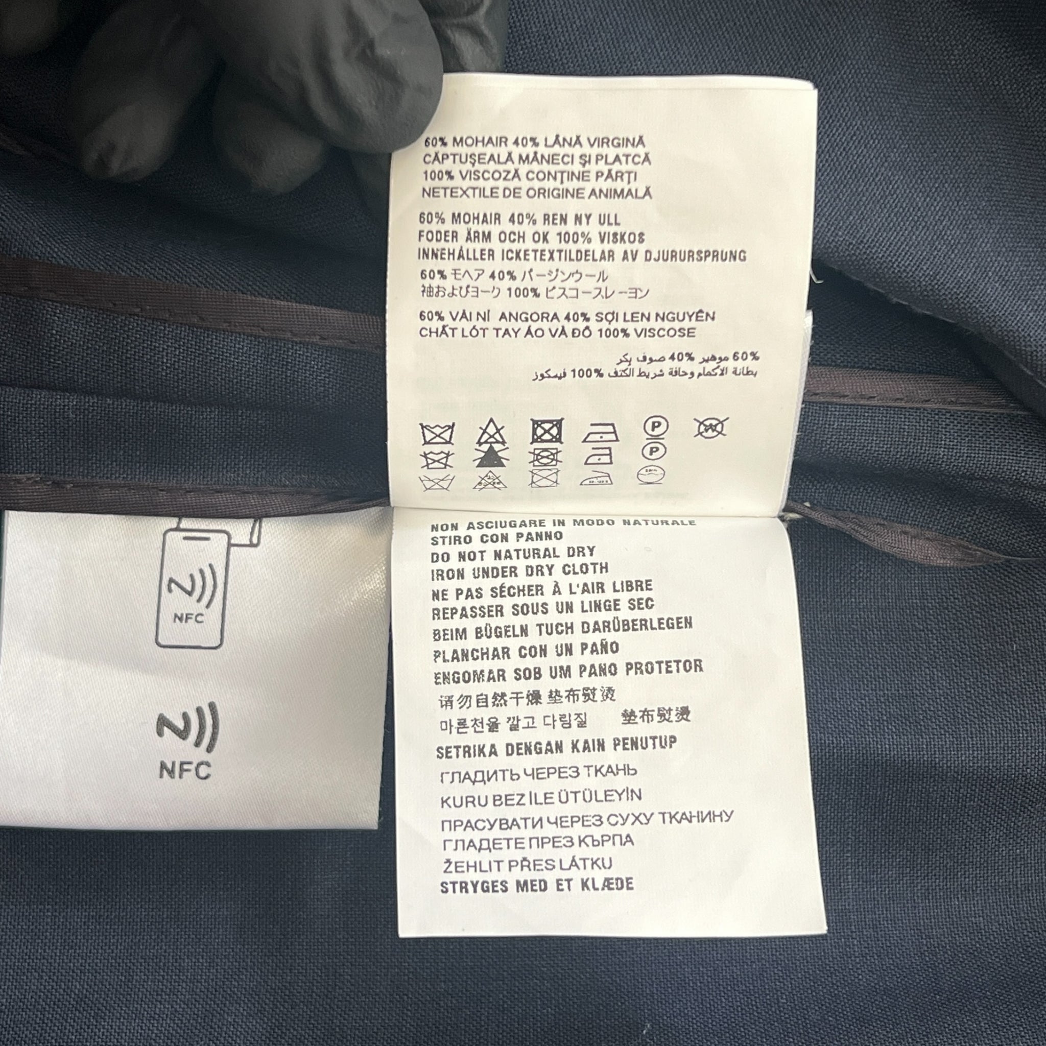 MIU MIU SS2024 Mohair-Blend Zip Blouson Jacket (Navy / Made in Italy)