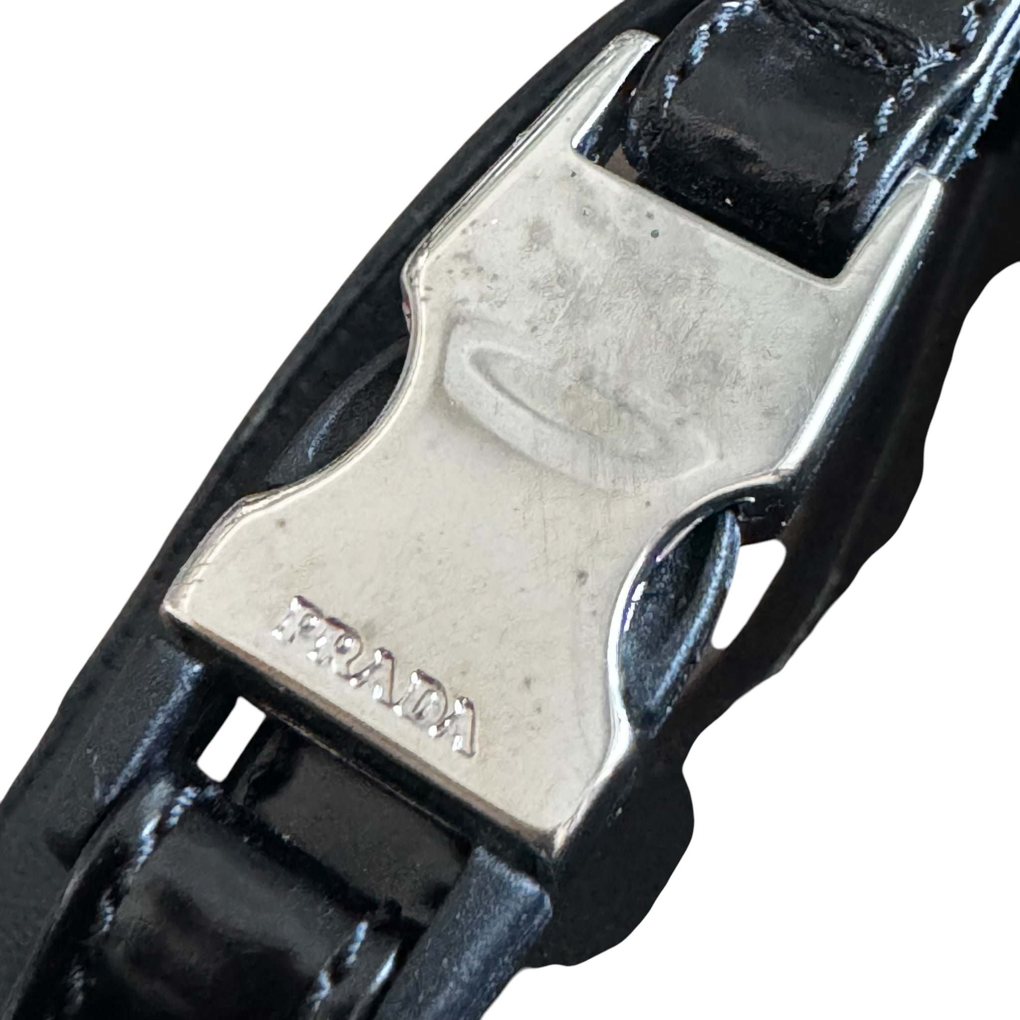 PRADA LEATHER STRAP HEELS SANDAL