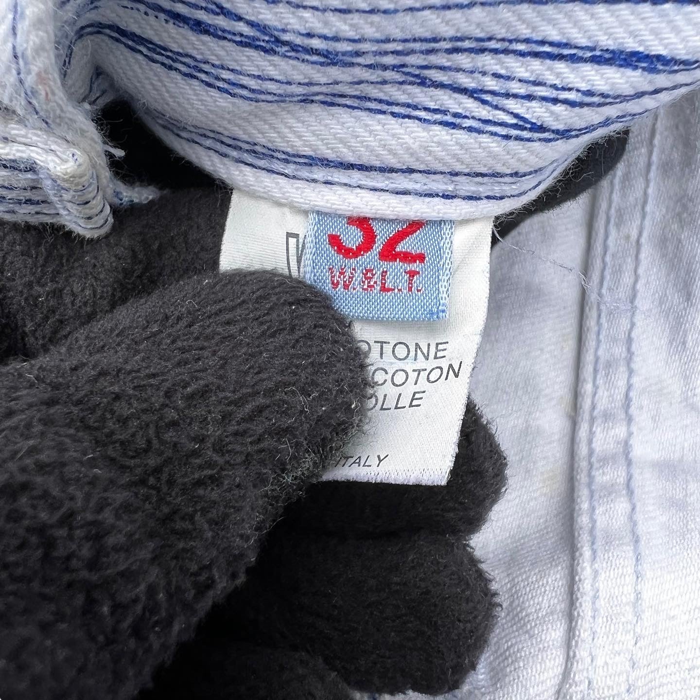 W&LT 1997AW GRAFFITI DENIM PANTS WHITE WALTER VAN BEIRENDONCK