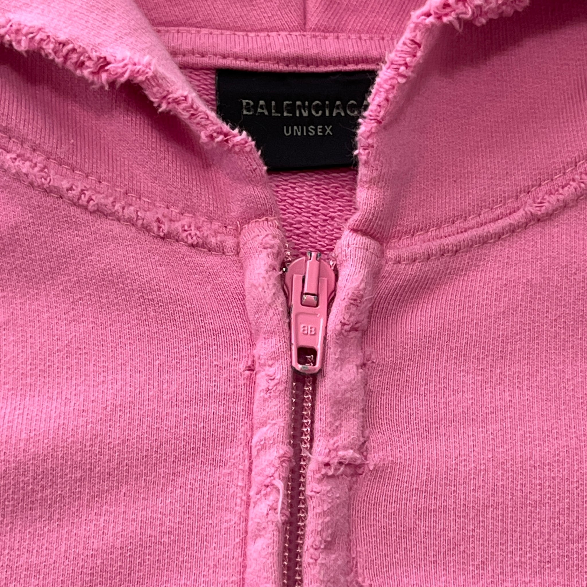 BALENCIAGA 2022AW DEMNA GVASALIA Polo Oversized Destroyed Zip-up Hoodie