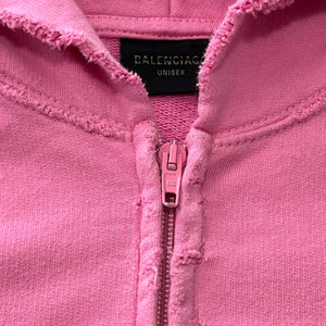 BALENCIAGA 2022AW DEMNA GVASALIA Polo Oversized Destroyed Zip-up Hoodie