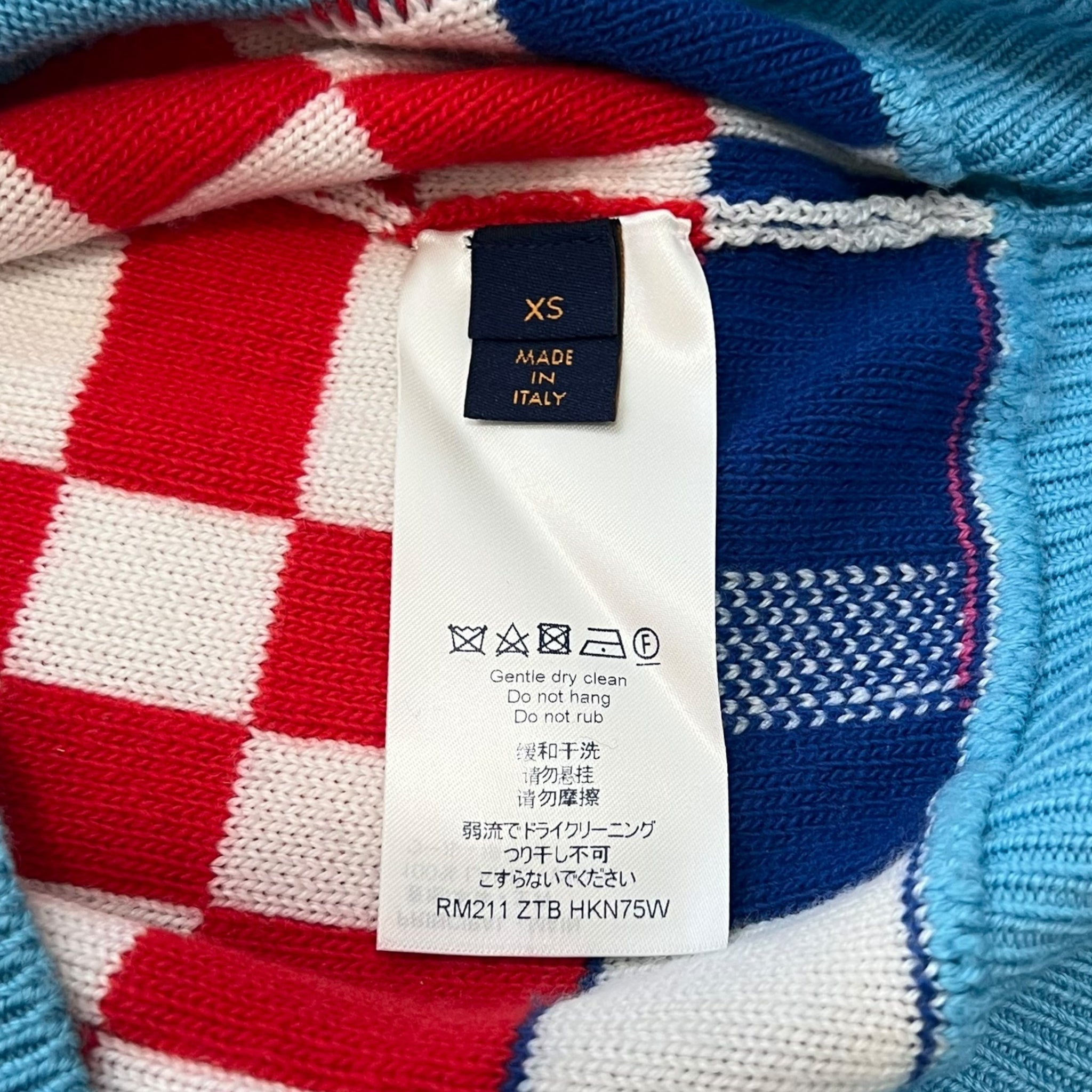 LOUIS VUITTON 2021SS Distorted Giant D'amier Crewneck Wool Knit Sweater