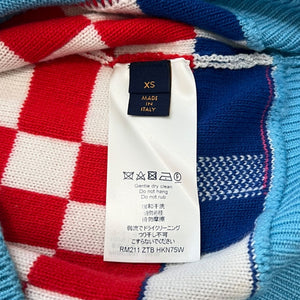 LOUIS VUITTON 2021SS Distorted Giant D'amier Crewneck Wool Knit Sweater